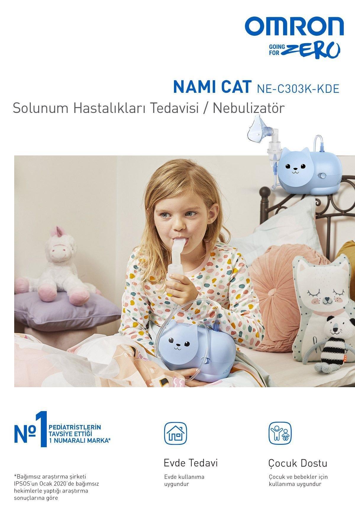 OmronOmron Nami Cat Çocuklara Uygun Sevimli Nebulizatör NE-C303K-KDEOmron Nami Cat Compressor Nebülizatör Fiyatı ve Özellikleri | Mutlufiyatlar