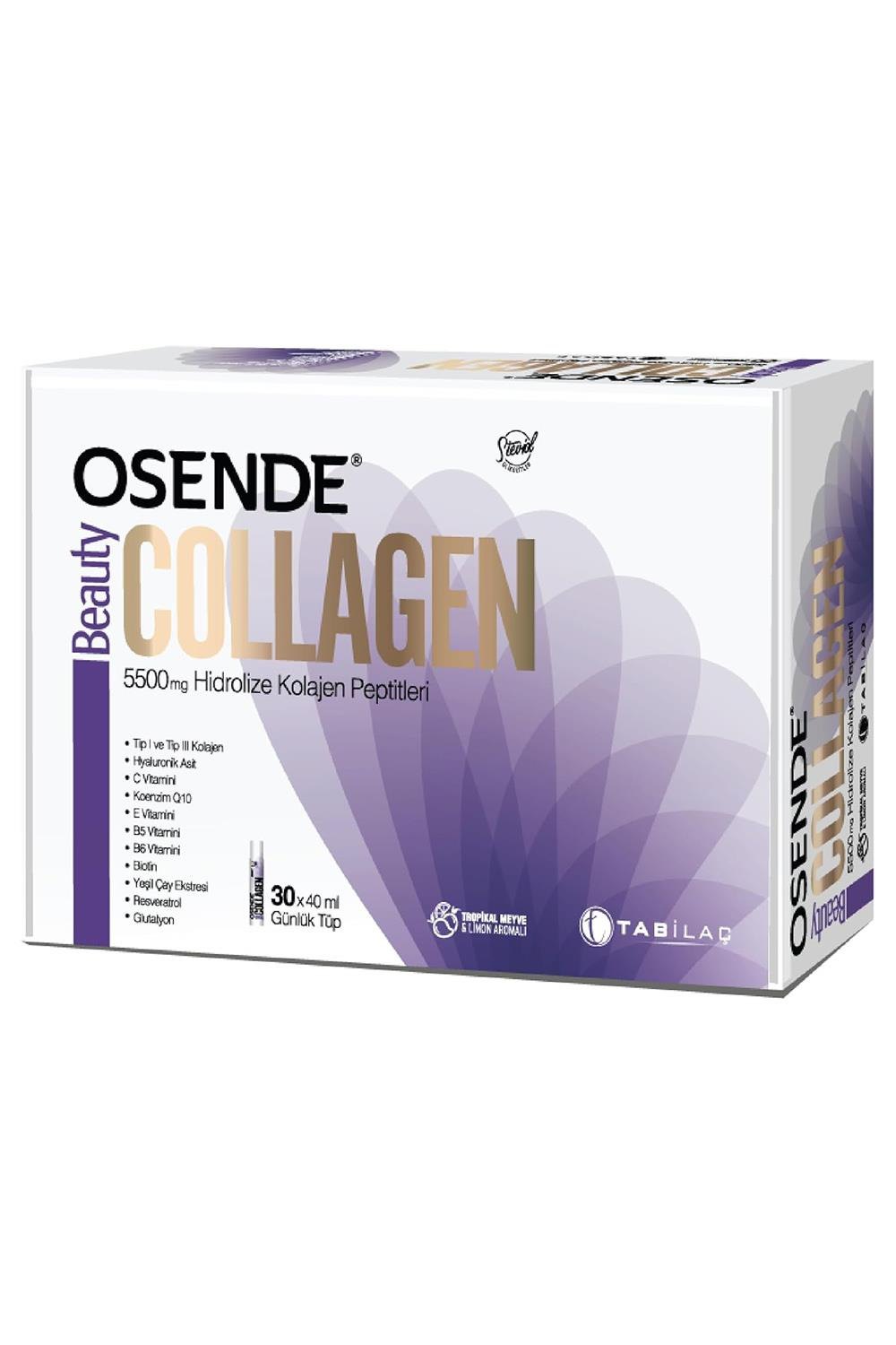OsendeOsende Beauty Collagen 40 ml x 30 Günlük Tüp 5500mg Hidrolize Kolajen PeptitleriOsende Beauty Collagen 40 ml x 30 Günlük Tüp Fiyatı ve Özellikleri | Mutlufiyatlar