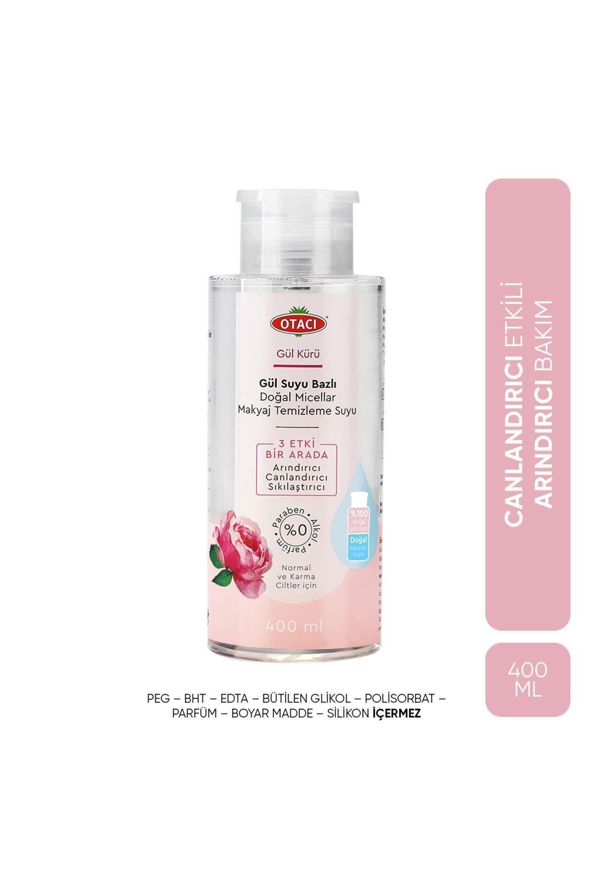 OtacıGül Kürü Gül Suyu Bazlı Doğal Micellar Makyaj Temizleme Suyu