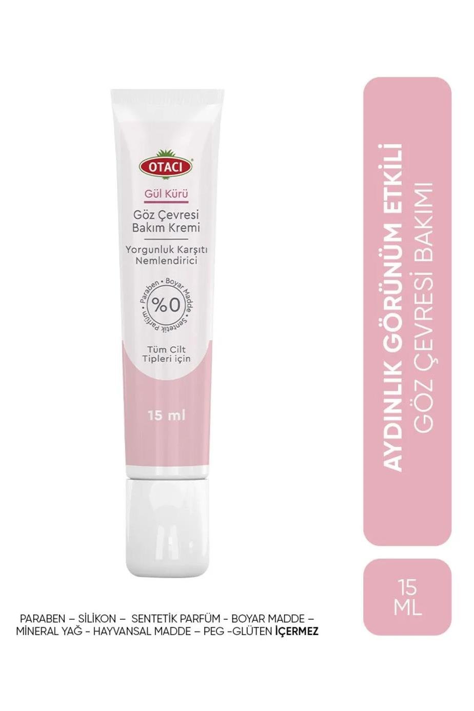 OtacıOtacı Gül Kürü Yorgunluk Karşıtı Nemlendirici Göz Çevresi Bakım KremiOtacı Gül Kürü Göz Kremi 15ml | Doğal Nemlendirici Bakım