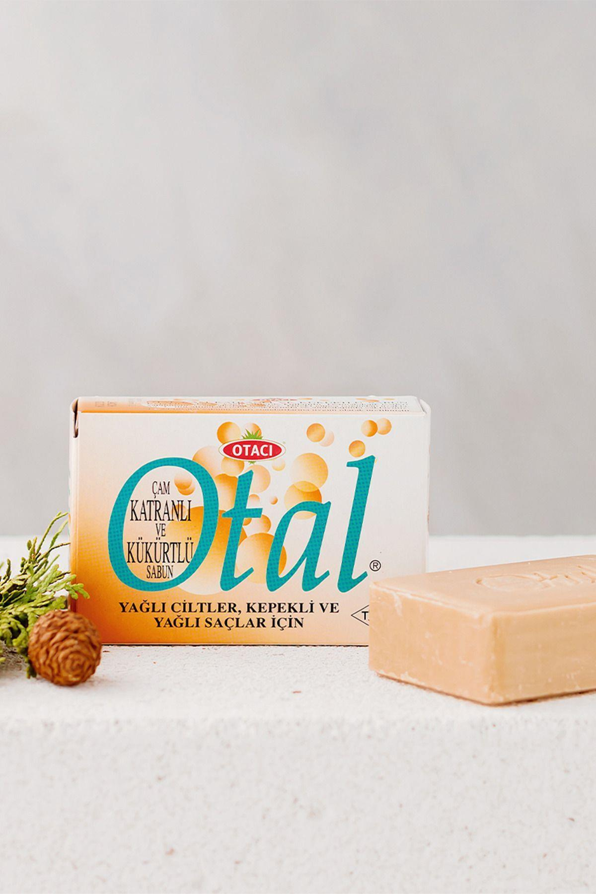 OtacıOtal Çam Katranlı Ve Kükürtlü Sabun 80 gr Yağlı Kepekli Saç  Şampuan