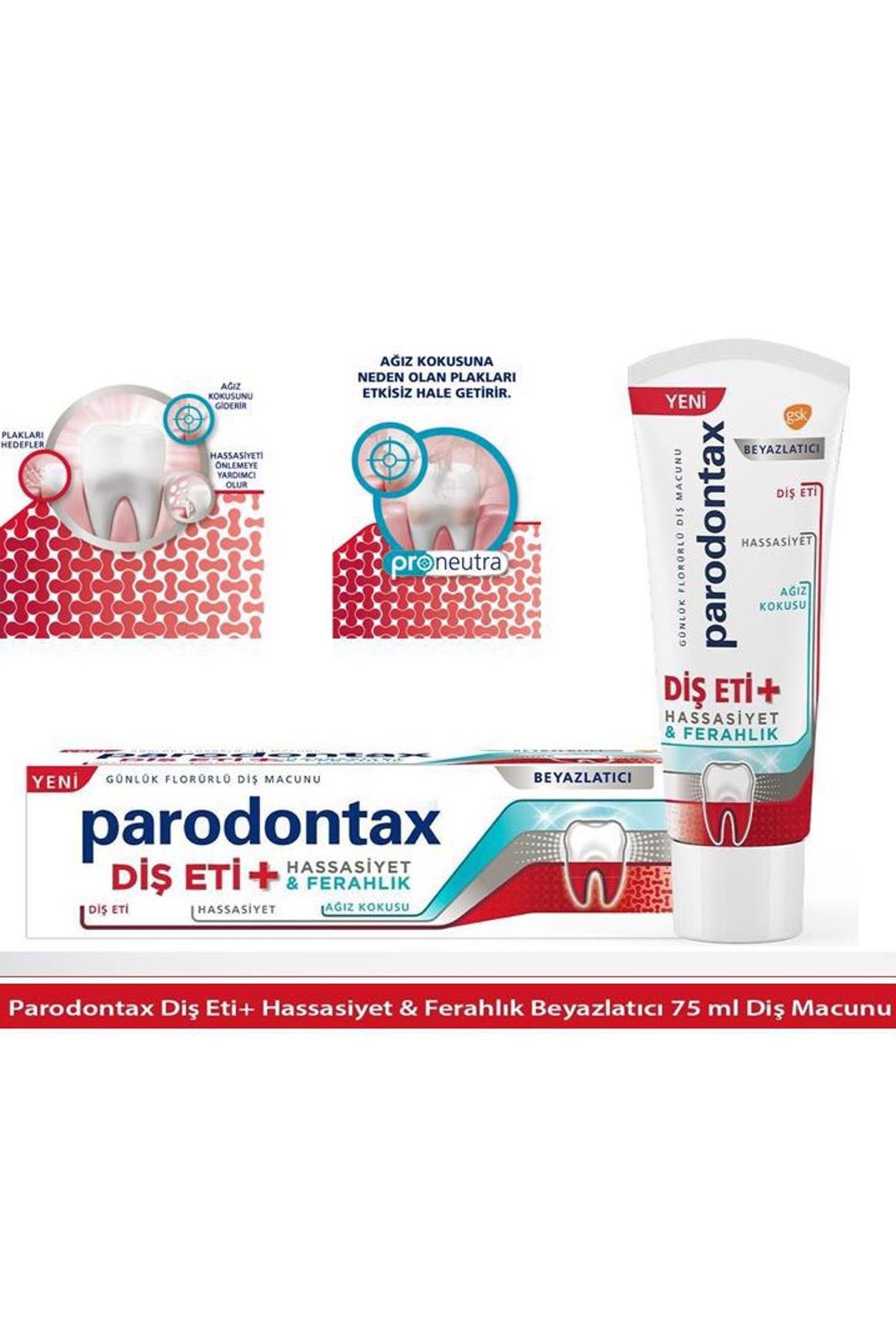 ParodontaxParodontax Diş Eti Hassasiyet Ferahlık Beyazlatıcı Diş Macunu 75 mlParodontax Diş Eti Hassasiyet Ferahlık Beyazlatıcı Diş Macunu 75 ml Fiyatı ve Özellikleri | Mutlufiyatlar