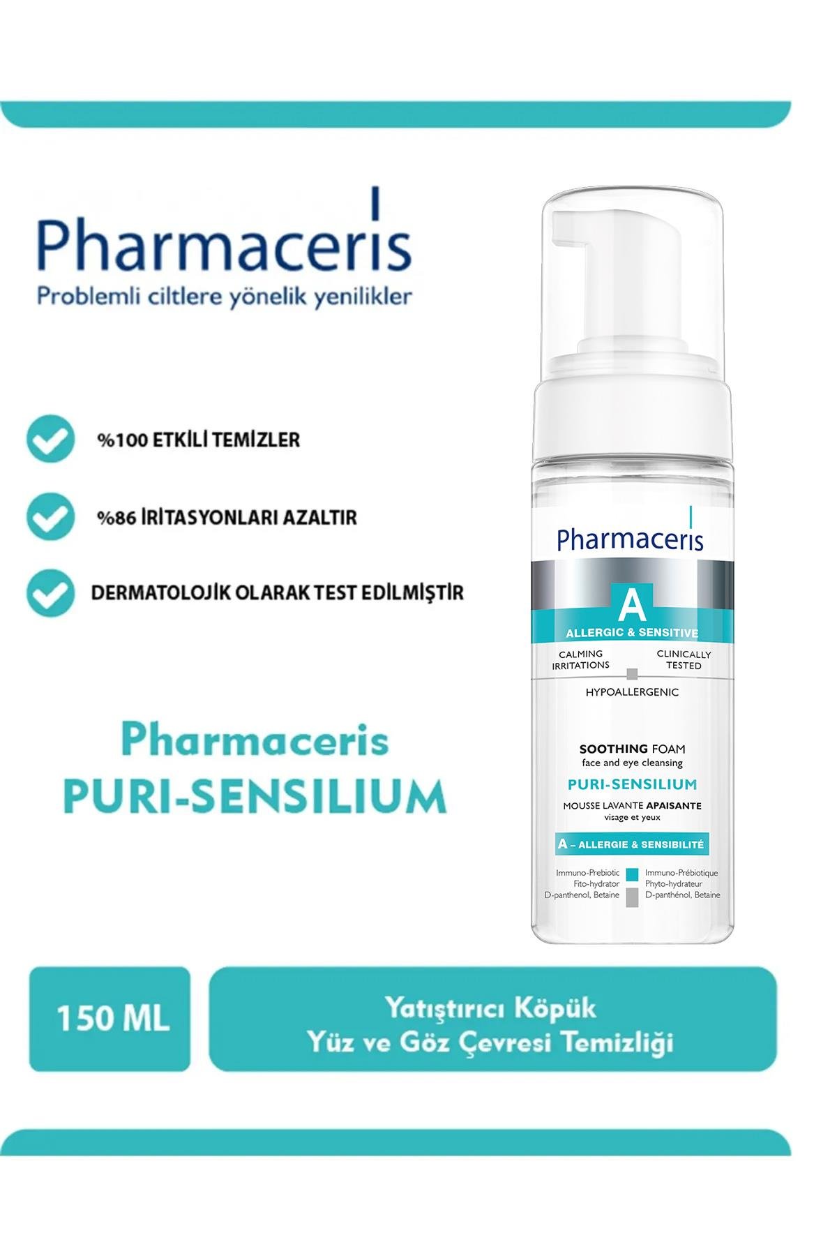 PharmacerisPharmaceris A Puri-sensilium Soothing Foam 150 mlPharmaceris Puri-sensilium Köpük 150ml | Hassas Cilt Temizliği