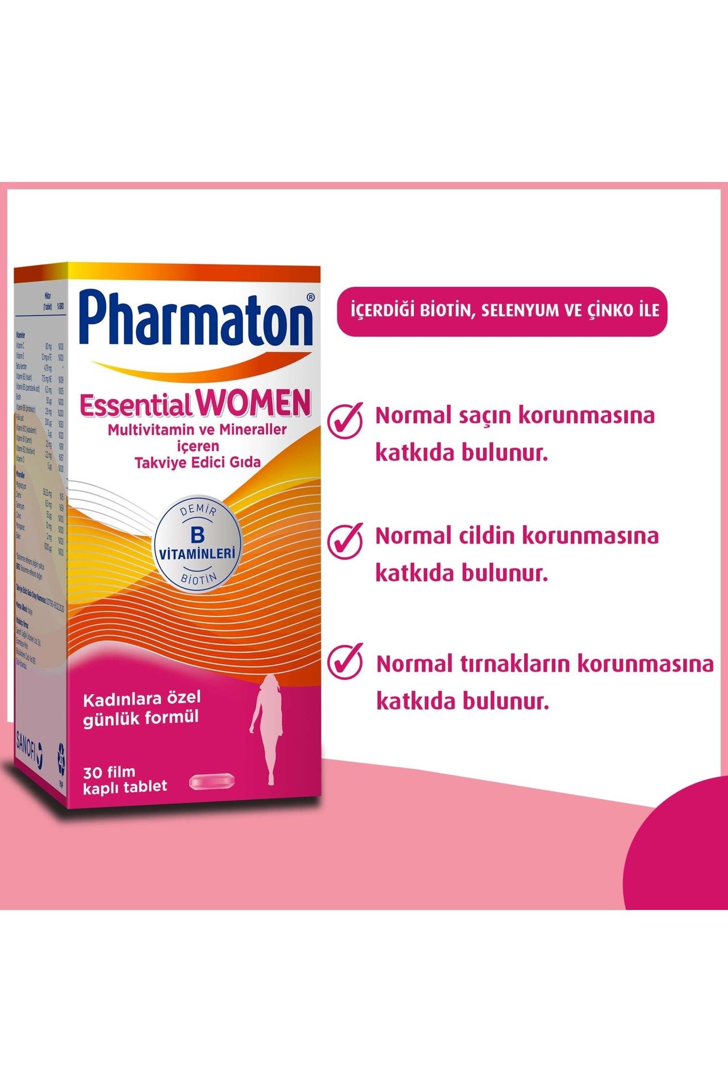 PharmatonPharmaton Essential Women 30 TabletPharmaton Essential Women 30 Kapsül Fiyatı ve Özellikleri | Mutlufiyatlar