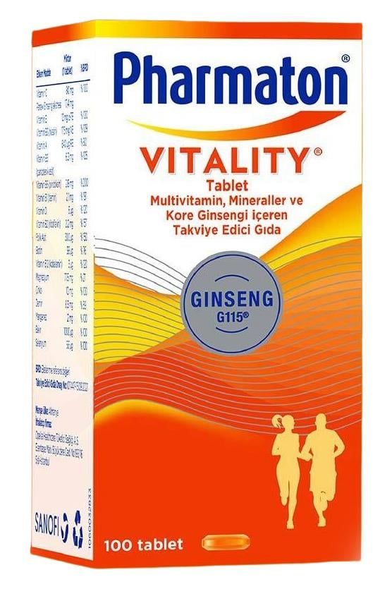 PharmatonPharmaton Vitality 100 TabletPharmaton Vitality 100 Tablet Fiyatı ve Özellikleri | Mutlufiyatlar