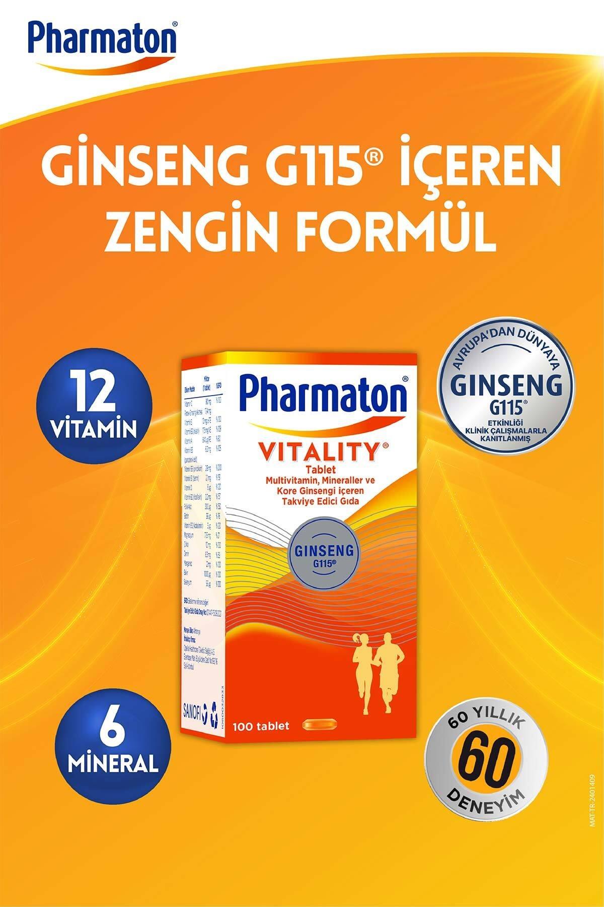 PharmatonPharmaton Vitality 100 TabletPharmaton Vitality 100 Tablet Fiyatı ve Özellikleri | Mutlufiyatlar