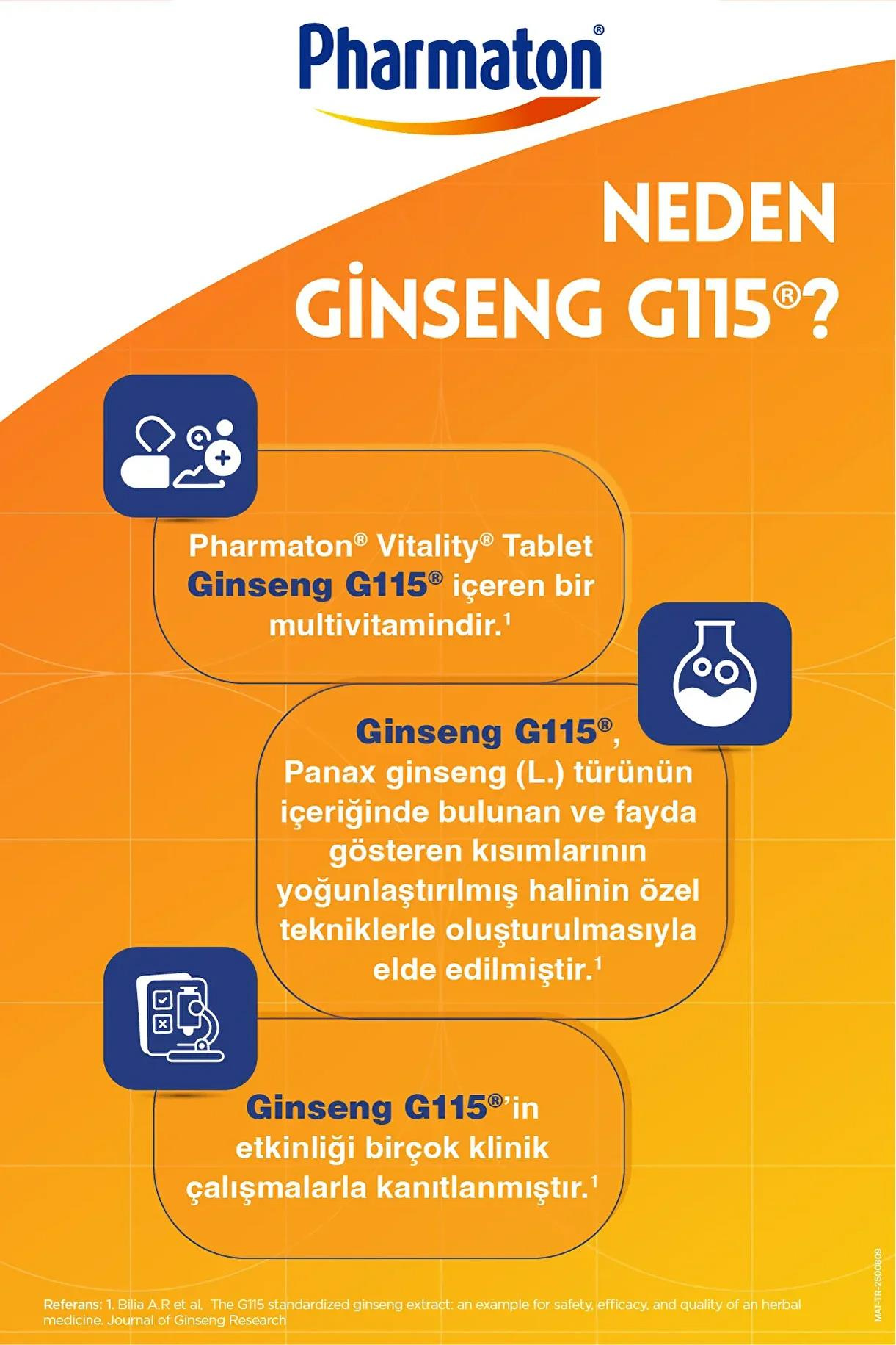 PharmatonPharmaton Vitality 30 Tablet Ginseng G115, Multivitamin ve MinerallerPharmaton Vitality 30 Tablet Fiyatı ve Özellikleri | Mutlufiyatlar