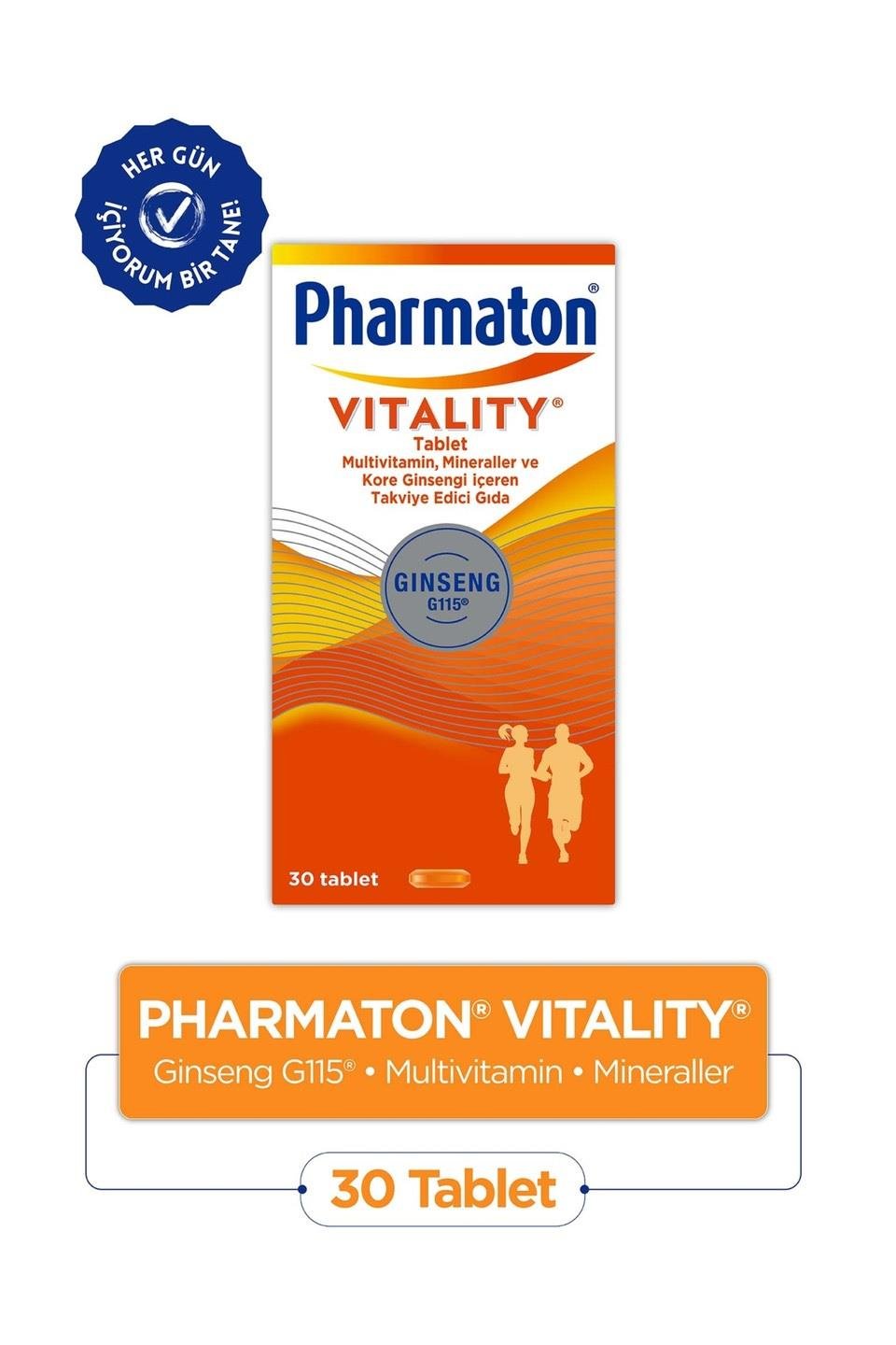 PharmatonPharmaton Vitality 30 Tablet Ginseng G115, Multivitamin ve MinerallerPharmaton Vitality 30 Tablet Fiyatı ve Özellikleri | Mutlufiyatlar