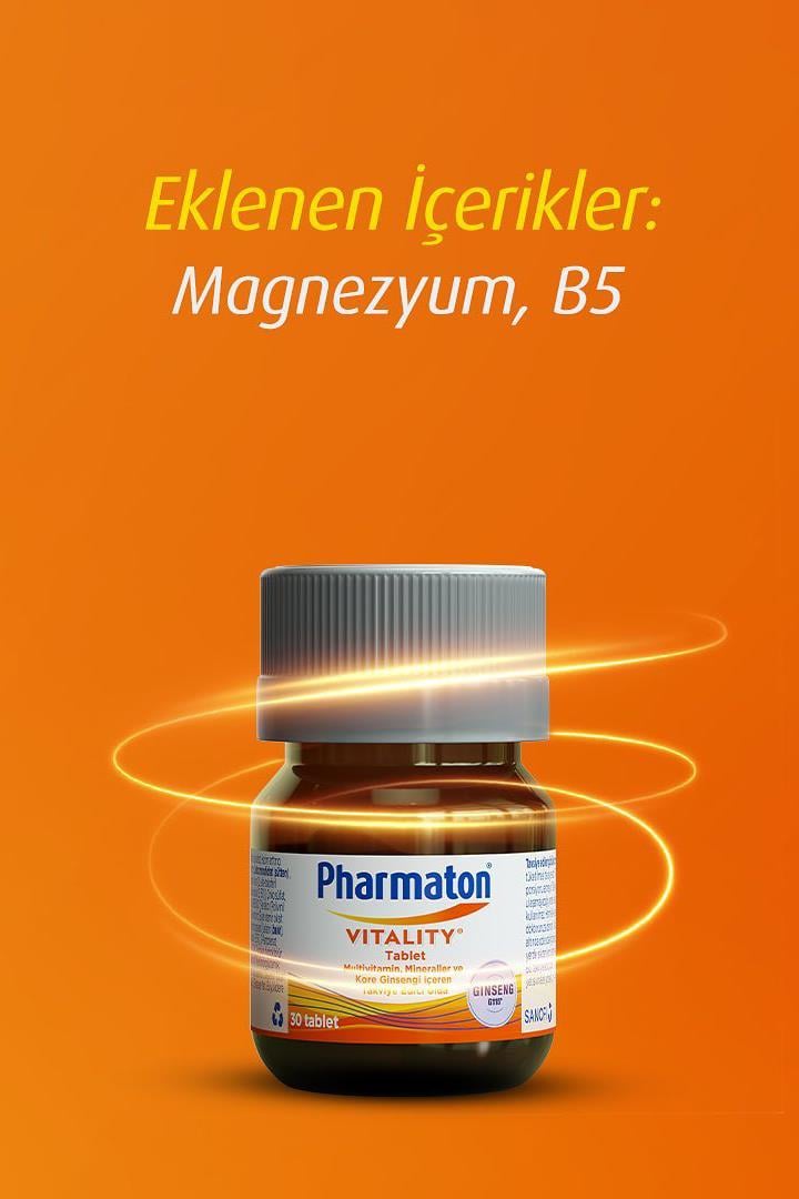PharmatonPharmaton Vitality 30 Tablet Pharmaton Vitality 30 Tablet Fiyatı ve Özellikleri | Mutlufiyatlar
