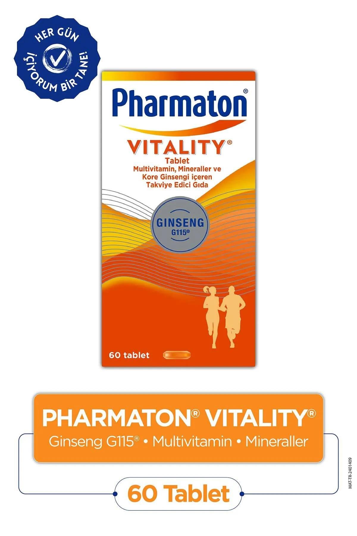 PharmatonPharmaton Vitality 60 Tablet - Ginseng G115, Multivitamin Ve MinerallerPharmaton Vitality 60 Tablet Fiyatı ve Özellikleri | Mutlufiyatlar