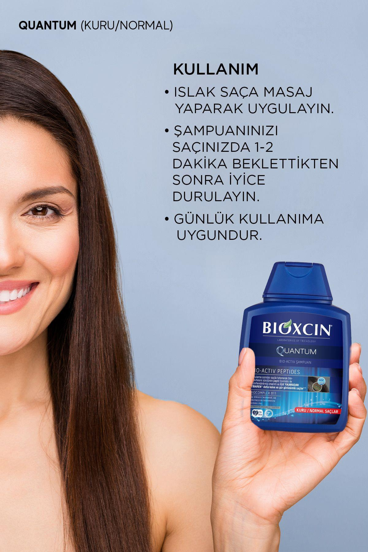 Quantum Kuru ve Normal Saçlar İçin 300ml 3 AL 2 ÖDE - İnce Telli Saçlar İçin Dökülme Karşıtı Şampuan