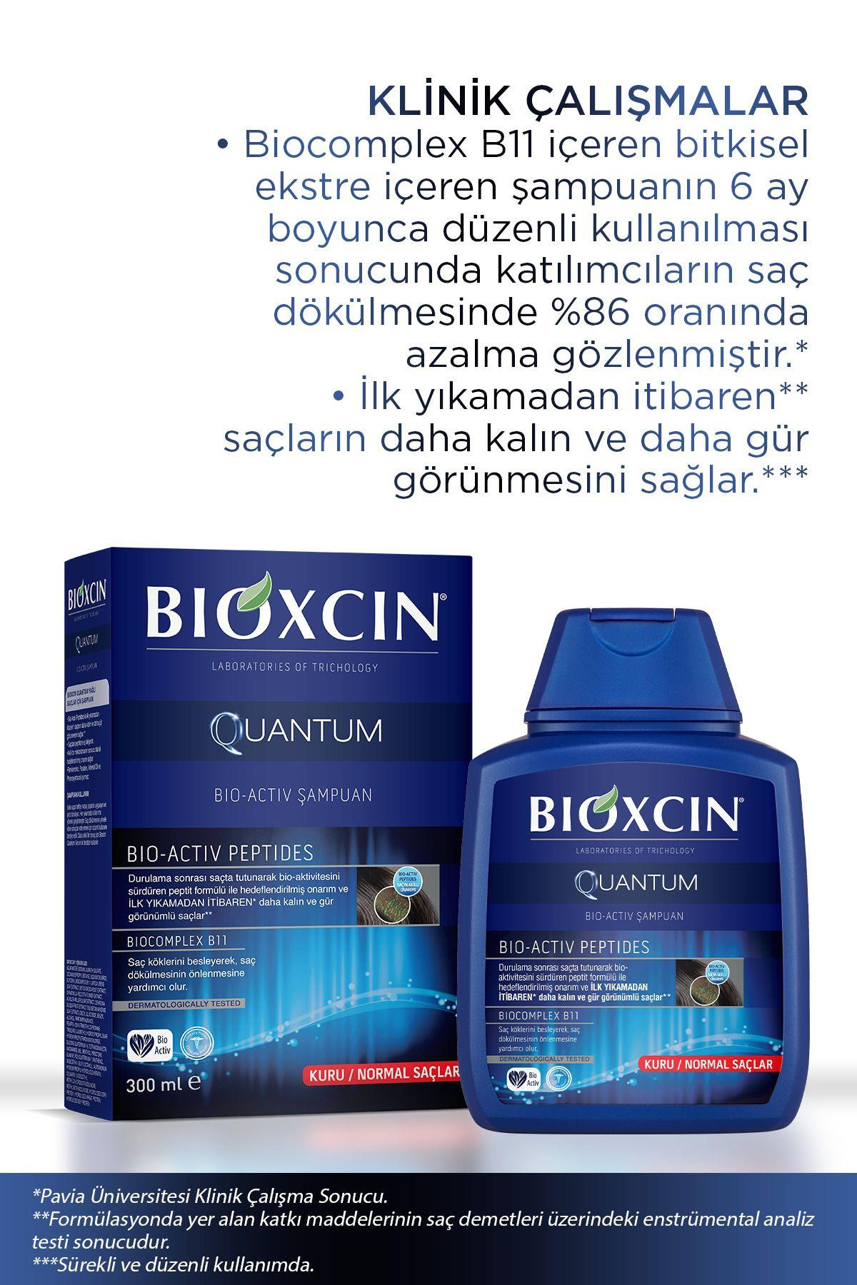 Quantum Kuru ve Normal Saçlar İçin 300ml 3 AL 2 ÖDE - İnce Telli Saçlar İçin Dökülme Karşıtı Şampuan