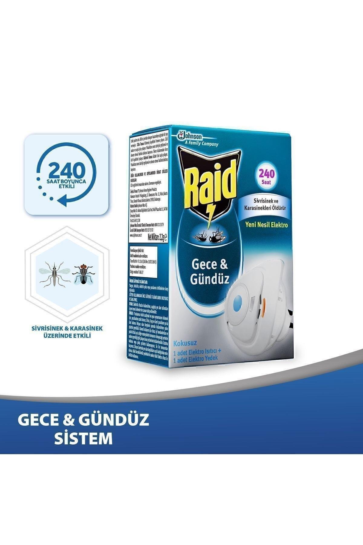 RaidRaid Gece Gündüz Sistem 1 adet Isıtıcı + 1 Adet Elektro Yedek 2,2 gRaid Gece   Gündüz Sistem 2,2 g Fiyatı ve Özellikleri | Mutlufiyatlar