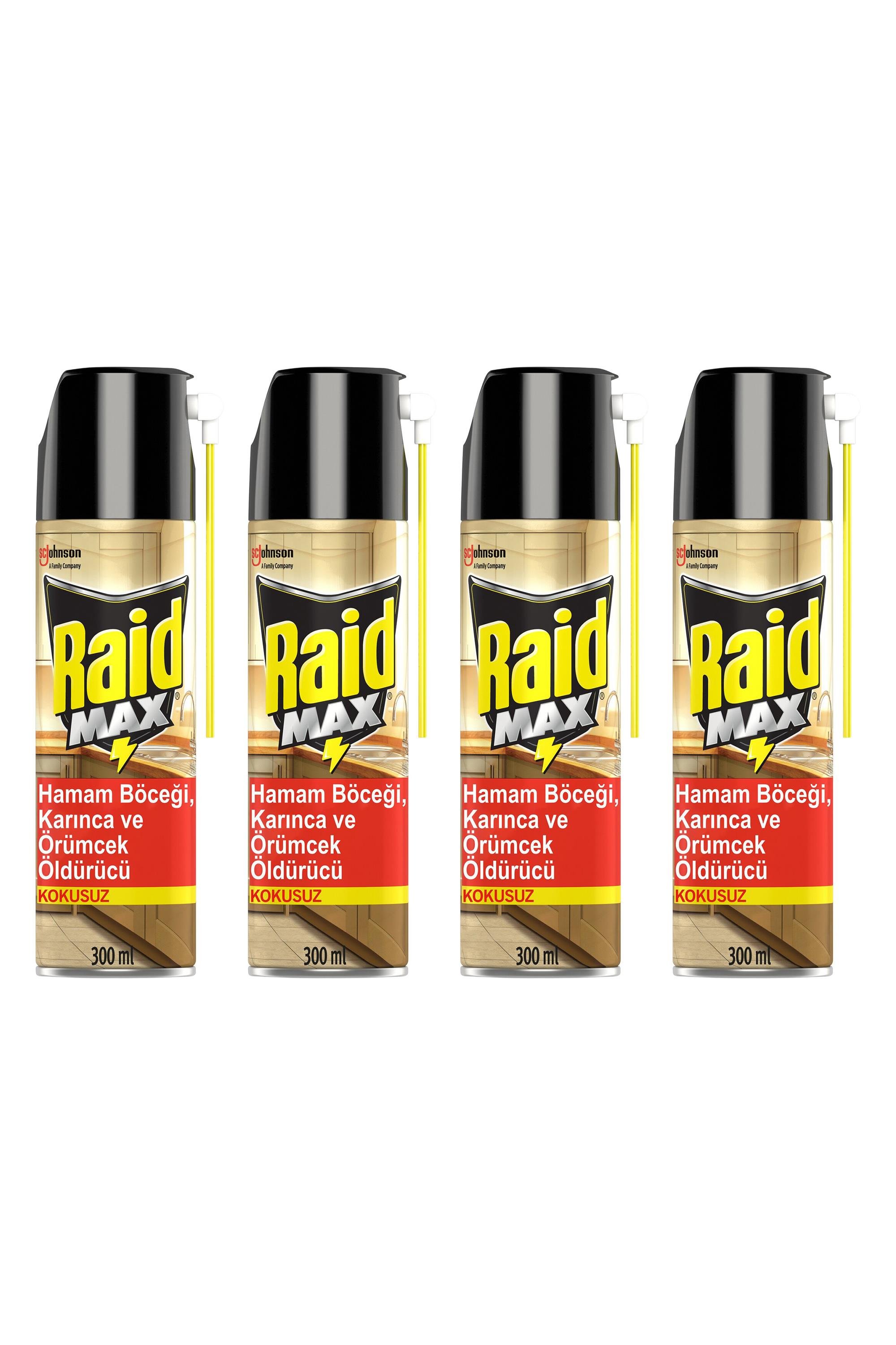 RaidRaid Max Kokusuz Böcek Savar 300 ml  4'lüRaid Böcek Savar Max 300 ml Fiyatı ve Özellikleri | Mutlufiyatlar