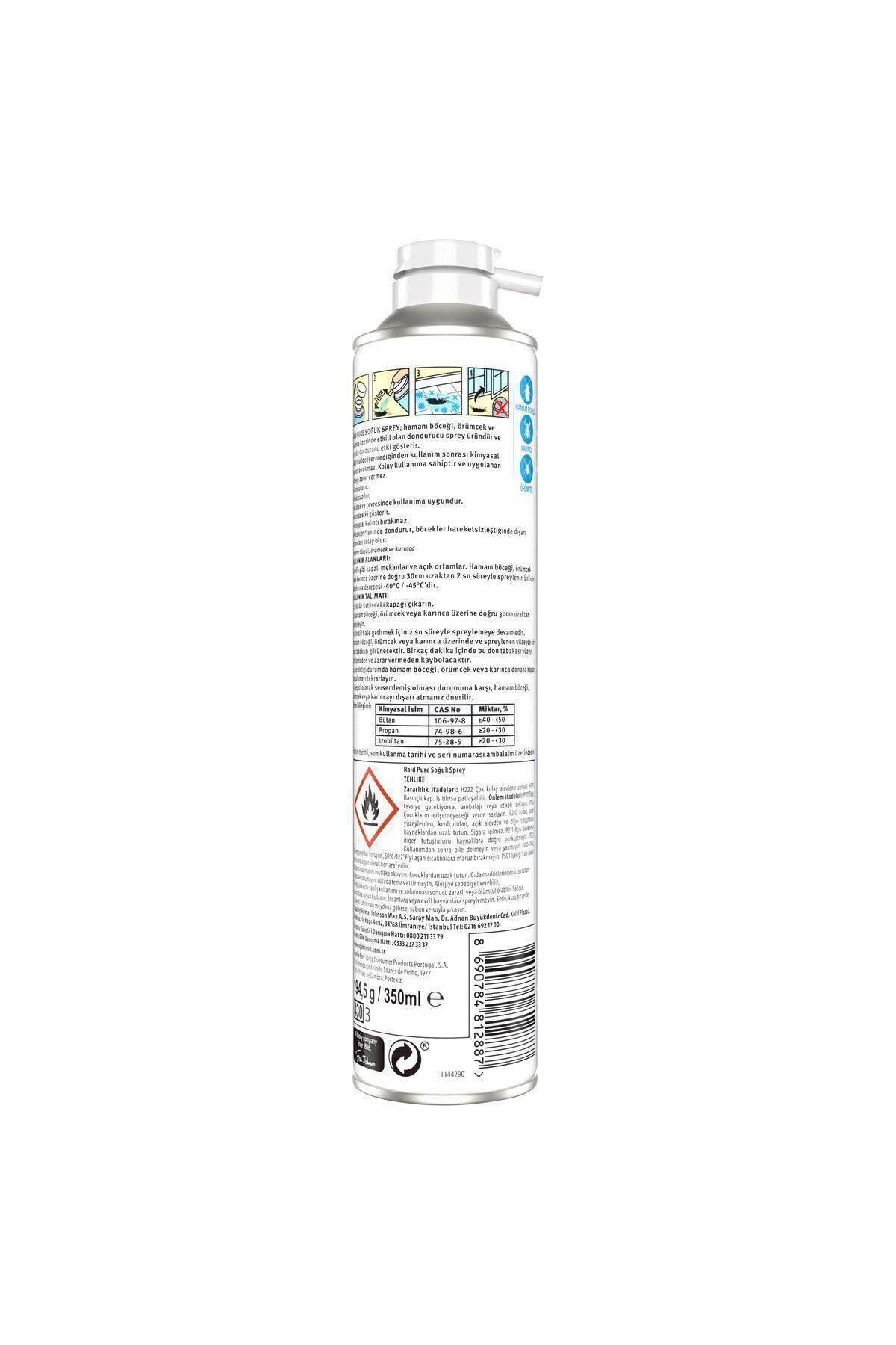 RaidRaid Pure Böcek Dondurucu Sprey 350 mlRaid Pure Böcek Dondurucu Sprey 350 ml Fiyatı ve Özellikleri | Mutlufiyatlar