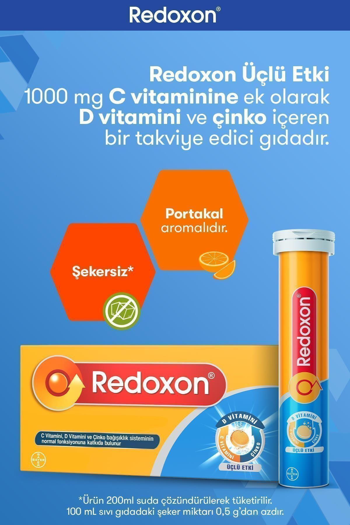 RedoxonRedoxon 3lü Etkili 30 Efervesan Tablet 2'liRedoxon 3lü Etkili 30 Efervesan Tablet Fiyatı ve Özellikleri | Mutlufiyatlar