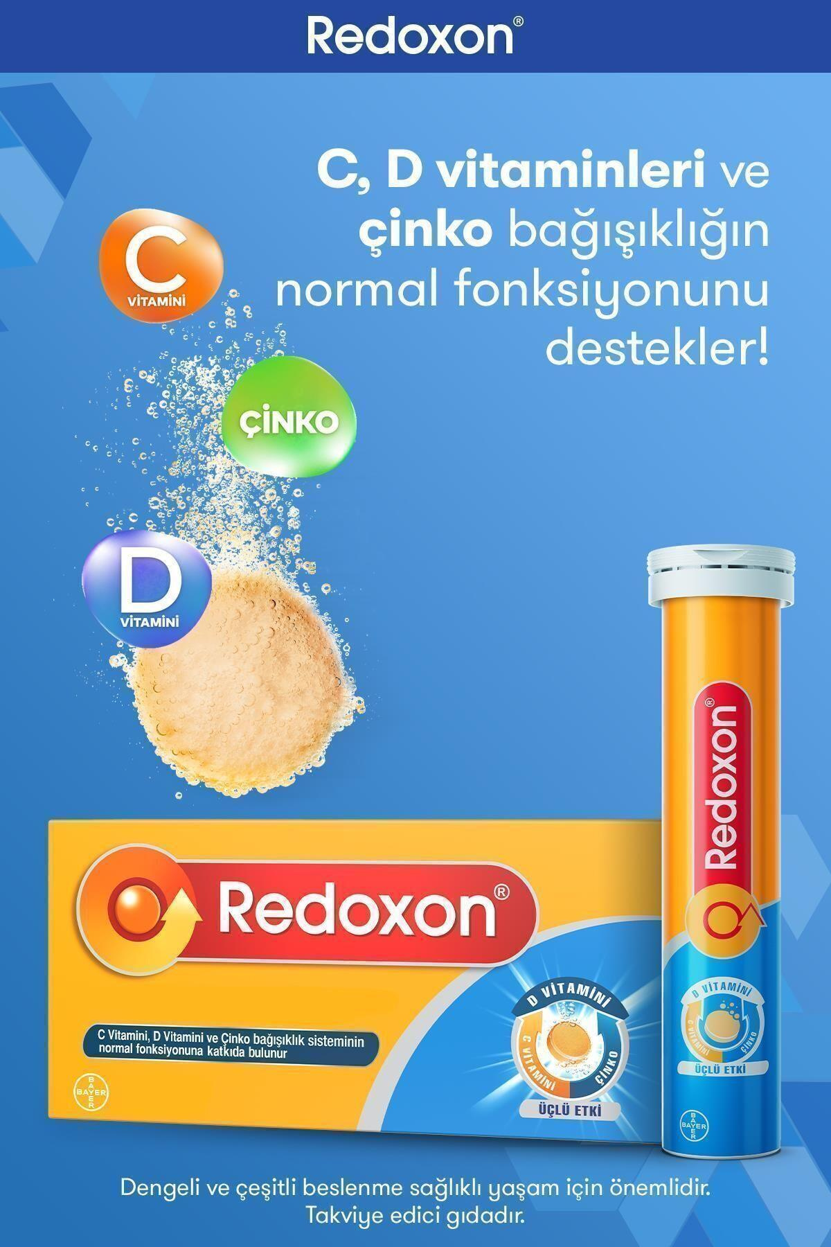 RedoxonRedoxon 3lü Etkili 30 Efervesan Tablet 2'liRedoxon 3lü Etkili 30 Efervesan Tablet Fiyatı ve Özellikleri | Mutlufiyatlar