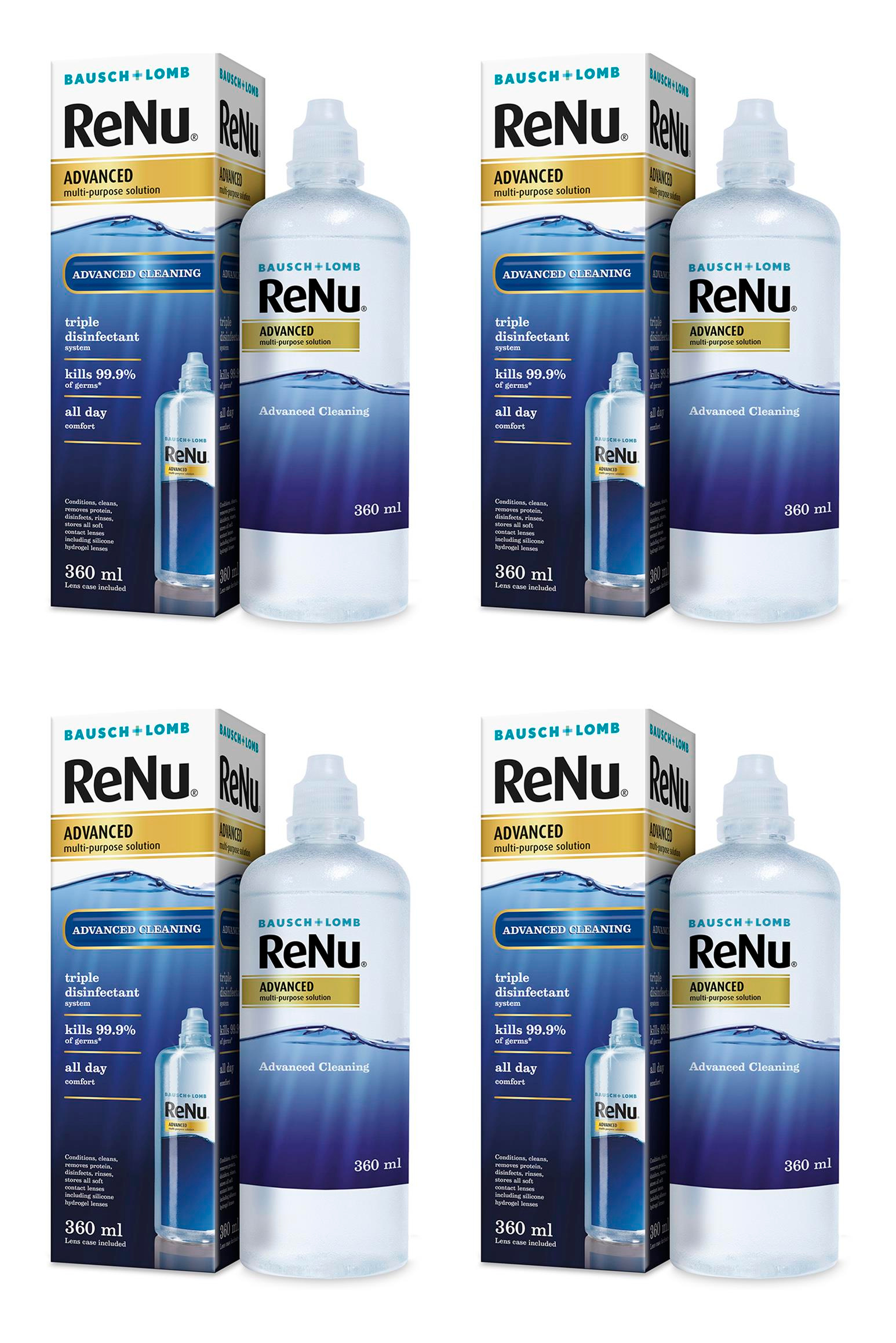 RenuBausch Lomb Renu Advanced Çok Amaçlı Lens Solüsyonu 360 ml 4'lüRenu Advanced Çok Amaçlı Lens Solüsyonu 360 ml Fiyatı ve Özellikleri | Mutlufiyatlar