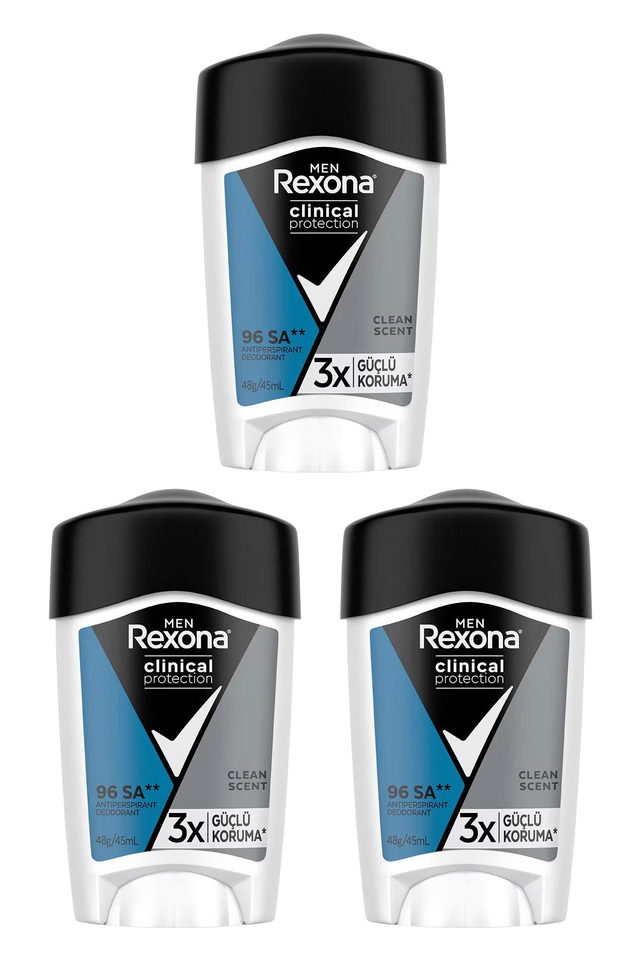 RexonaRexona Men Clinical Protection Clean Scent Deodorant 45 ml 3'lüRexona Clinical Protection Clean Scent Men 45 ml Fiyatı ve Özellikleri | Mutlufiyatlar