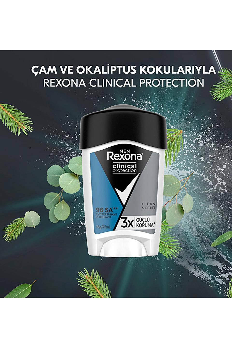 RexonaRexona Men Clinical Protection Clean Scent Deodorant 45 ml 2'liRexona Clinical Protection Clean Scent Men 45 ml Fiyatı ve Özellikleri | Mutlufiyatlar