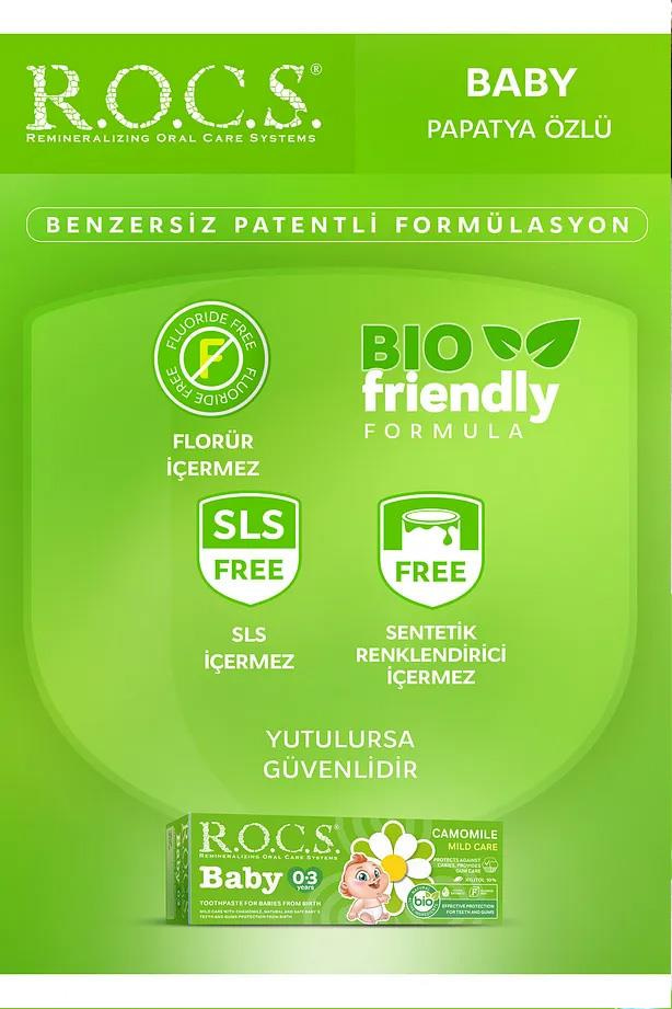 RocsRocs Baby Papatya Özlü Diş Macunu 0-3 YaşRocs Orijinal Ürün | Hızlı Kargo | Güvenli Alışveriş