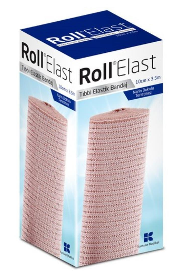 RollRoll Elast Tıbbi Elastik Bandaj 10cm x 3.5mtRoll Elastik Bandaj 10x350 cm | Kas ve Eklem Destek Bandı
