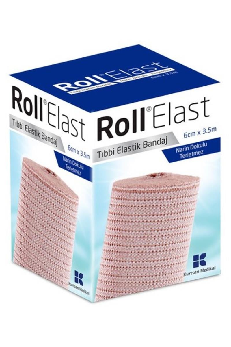 RollRoll Elast Tıbbi Elastik Bandaj 6cm x 3.5mtRoll Tıbbi Elastik Bandaj 6x350 cm | Medikal Kompresyon Desteği
