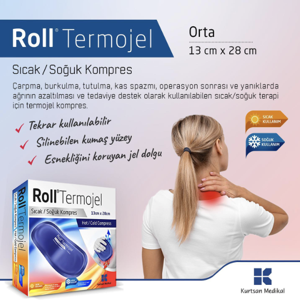 RollRoll Termojel Sıcak Soğuk Kompres 13cm x 28cmRoll Termojel Sıcak Soğuk Kompres 13cm x 28cm Fiyatı ve Özellikleri