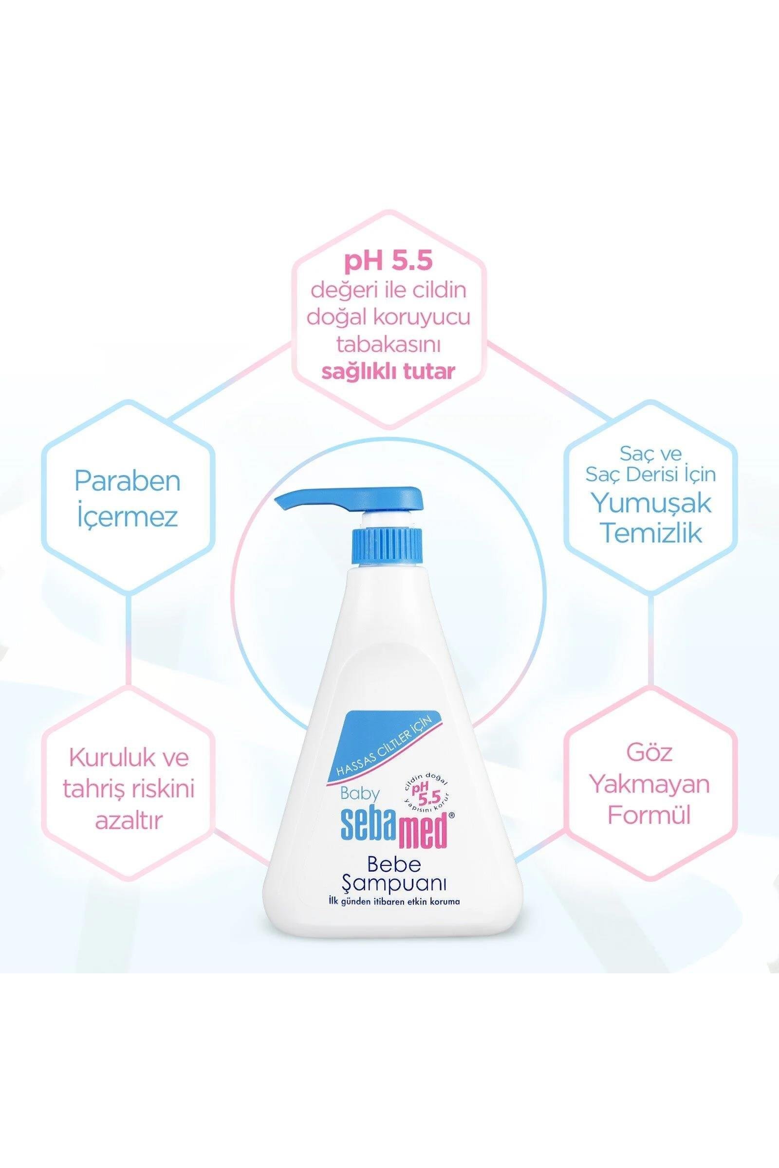SebamedSebamed Baby Bebek Şampuanı pH 5.5 500 ml 3'lüSebamed Baby pH 5.5 Göz Yakmayan Formül Nemlendirici Etkili Papatya Özütlü Bebek Şampuanı 500 ml | Hızlı Kargo & Güvenli Alışveriş
