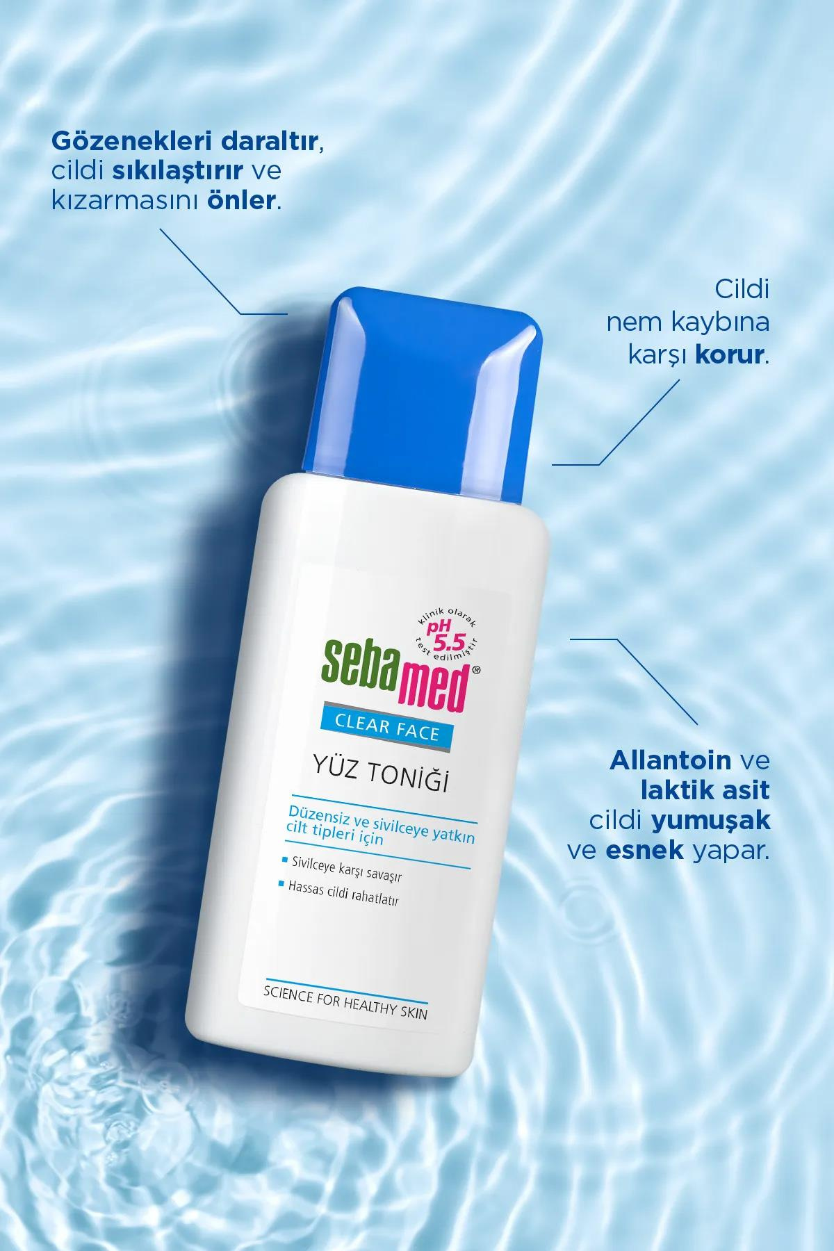 SebamedSebamed Clear Face Yüz Temizleme Toniği 150mlSebamed Clear Face Akne Eğilimli Cilt - Gözenek Sıkılaştırıcı Siyah Nokta Karşıtı Temizleyici Tonik 150ml | Hızlı Kargo & Orijinal Ürün