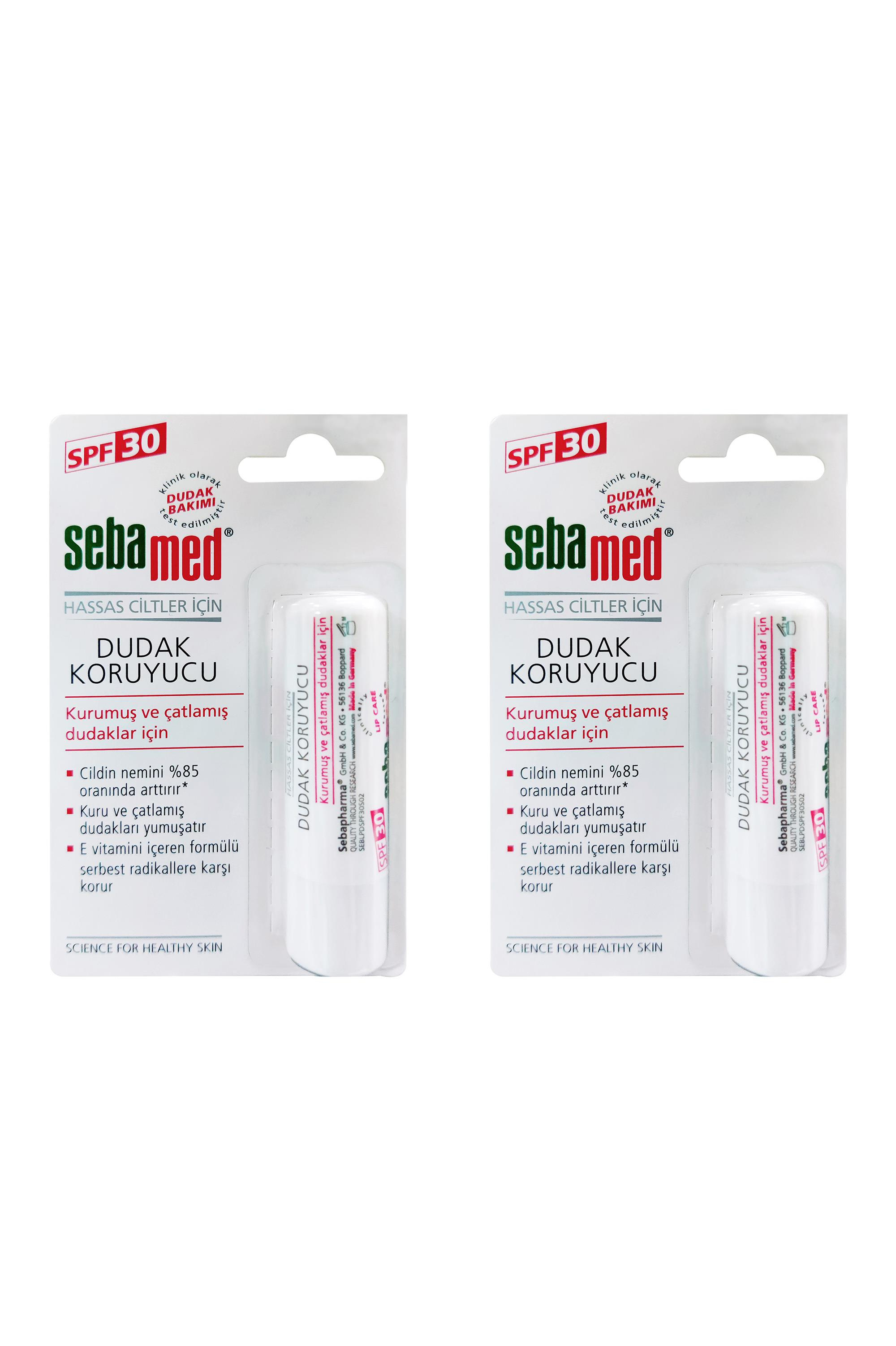 SebamedSebamed Dudak Koruyucu Kurumuş ve Çatlamış Dudaklar İçin SPF30 2'liSebamed Dudak Bakım Kremi SPF30 | Hassas Dudaklar İçin Yoğun Nem