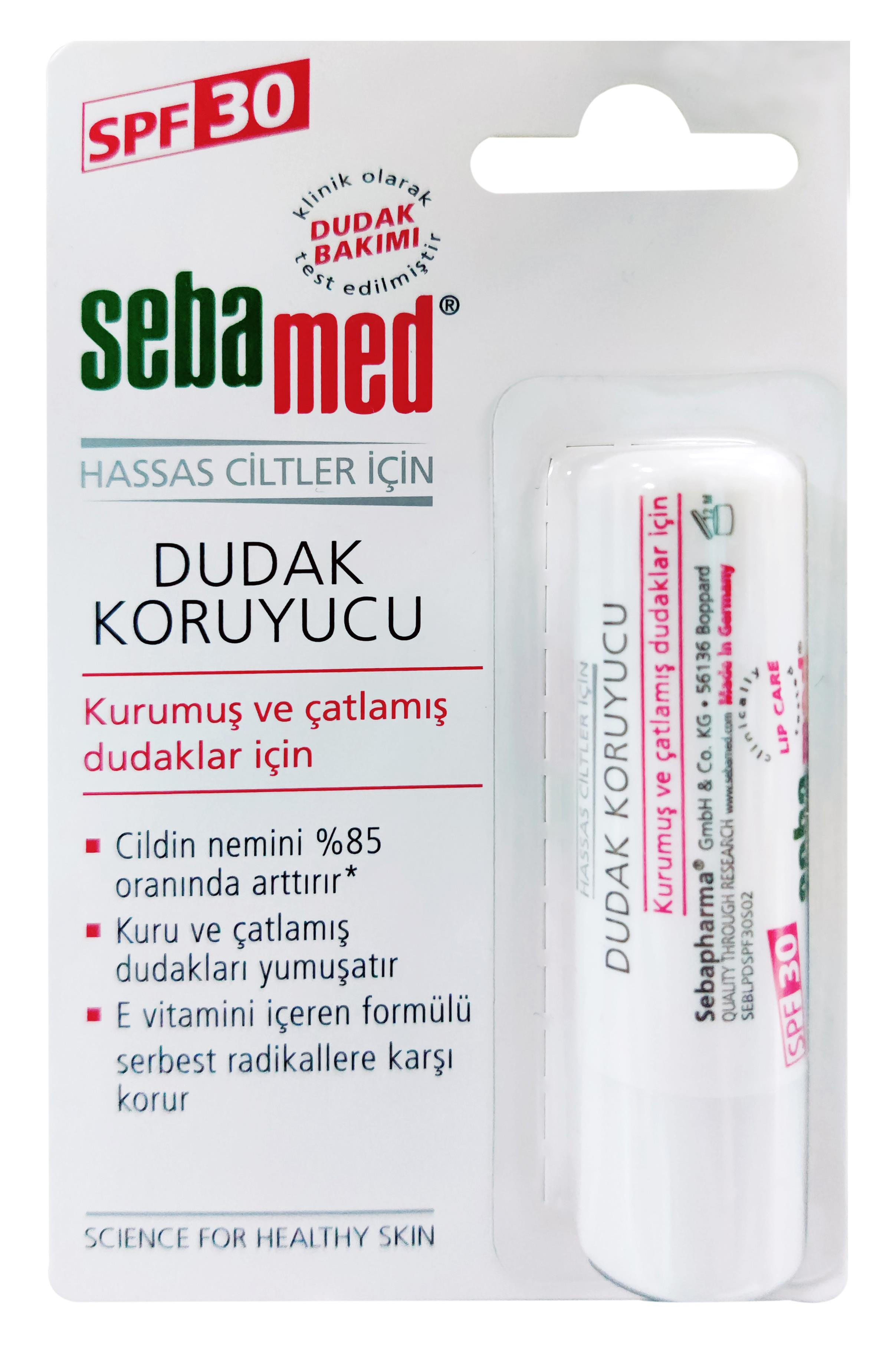 SebamedSebamed Dudak Koruyucu Kurumuş ve Çatlamış Dudaklar İçin SPF30Sebamed Dudak Bakım Kremi SPF30 | Hassas Dudaklar İçin Yoğun Nem