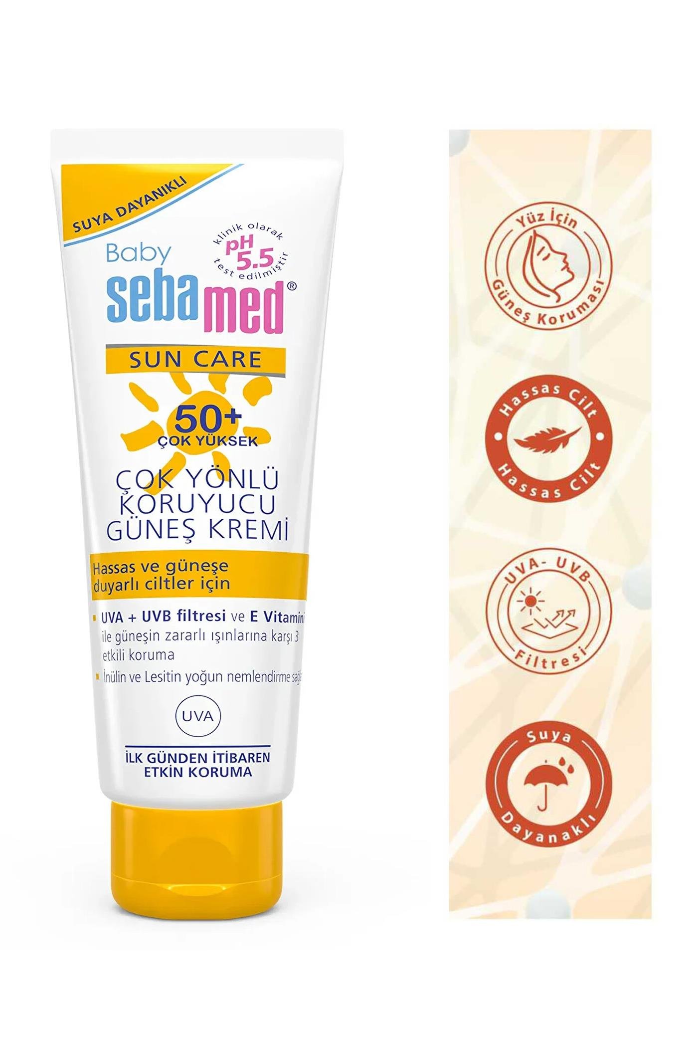 SebamedSebamed Sun Care Baby Çok Yönlü Koruyucu Güneş Kremi SPF50+ 75 mlSebamed Güneş Baby SPF50 Krem 75 ml Fiyatı ve Özellikleri | Mutlufiyatlar