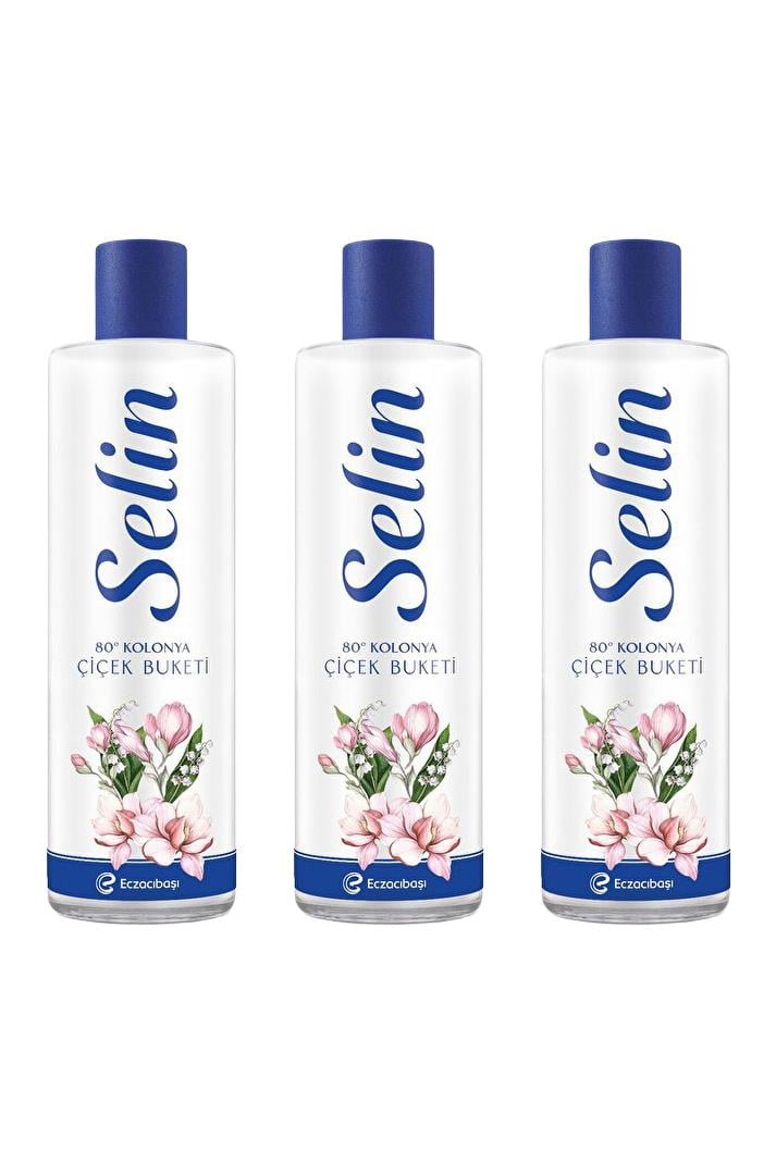 SelinSelin Çiçek Buketi Kolonya Pet Şişe 400 ml 3'lüSelin Çiçek Buketi Kolonyası 400 ml | Ferahlatıcı Pet Şişe