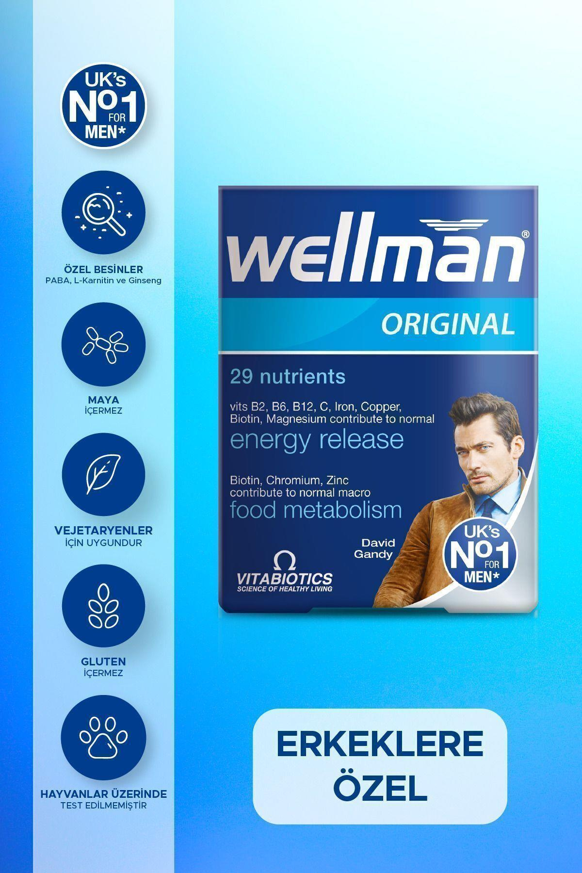 Sibirya Ginsengi, Magnezyum, Biotin, Çinko, L-Karnitin İçeren Erkek Sağlığı Vitamini 30 Tablet