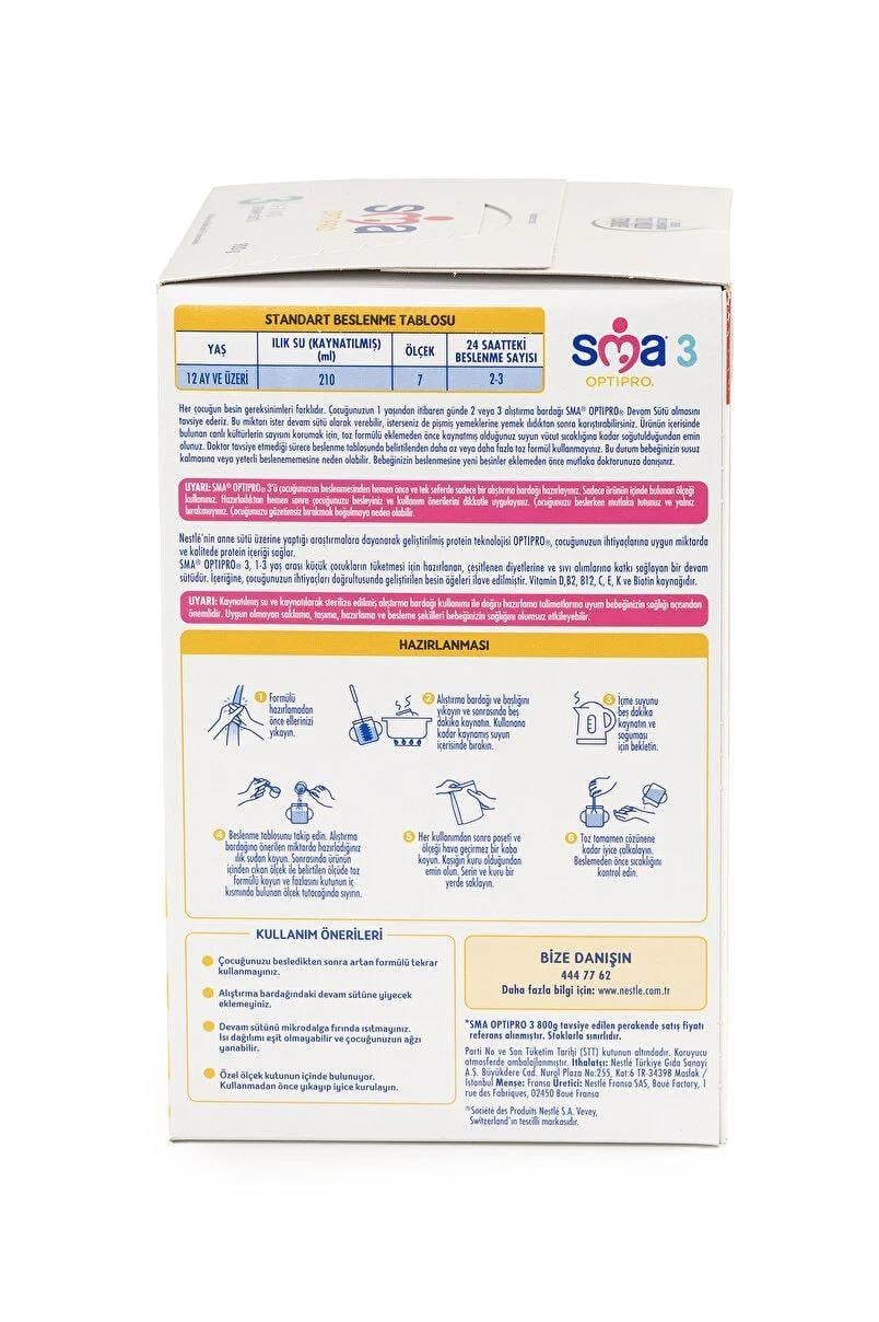 SMASMA Optipro 3 Probiyotik Bebek Devam Sütü 1-3 Yaş 900gr 3'lüSMA Optipro 3 Probiyotik Bebek Sütü 900 gr | Hızlı Kargo & Güvenli Alışveriş