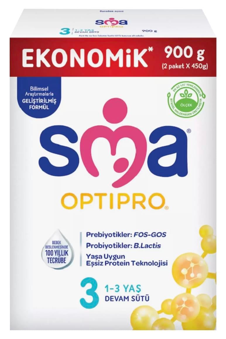 SMASMA Optipro 3 Probiyotik Bebek Devam Sütü 1-3 Yaş 900grSMA Optipro 3 Probiyotik Bebek Sütü 900 gr | Hızlı Kargo & Güvenli Alışveriş
