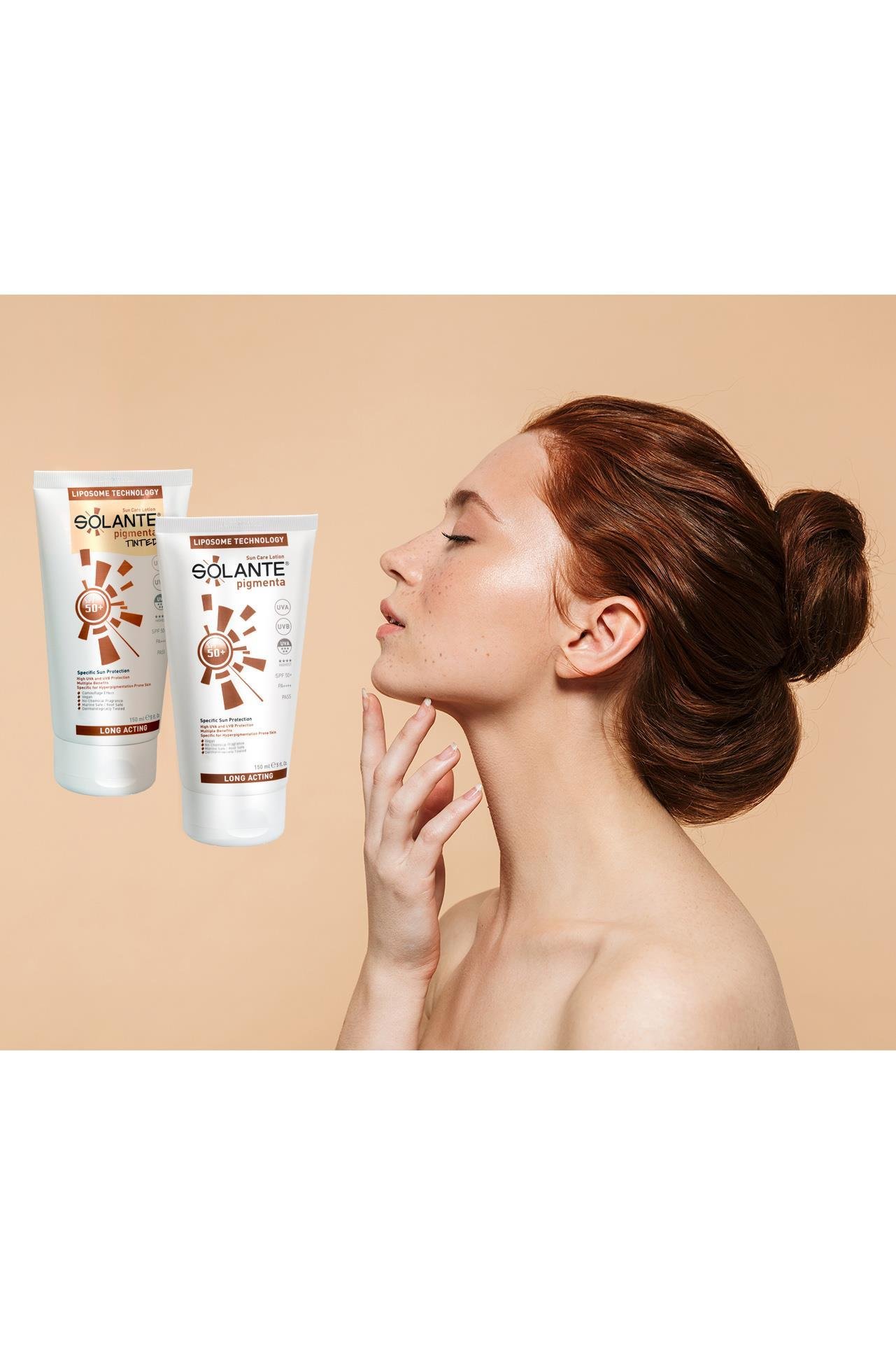 SolanteSolante Pigmenta Tinted Renkli Güneş Losyonu SPF 50+ 150 ml 2'liSolante Pigmenta Sun Care Lotion Tinted SPF50+ 150 ml Fiyatı ve Özellikleri | Mutlufiyatlar