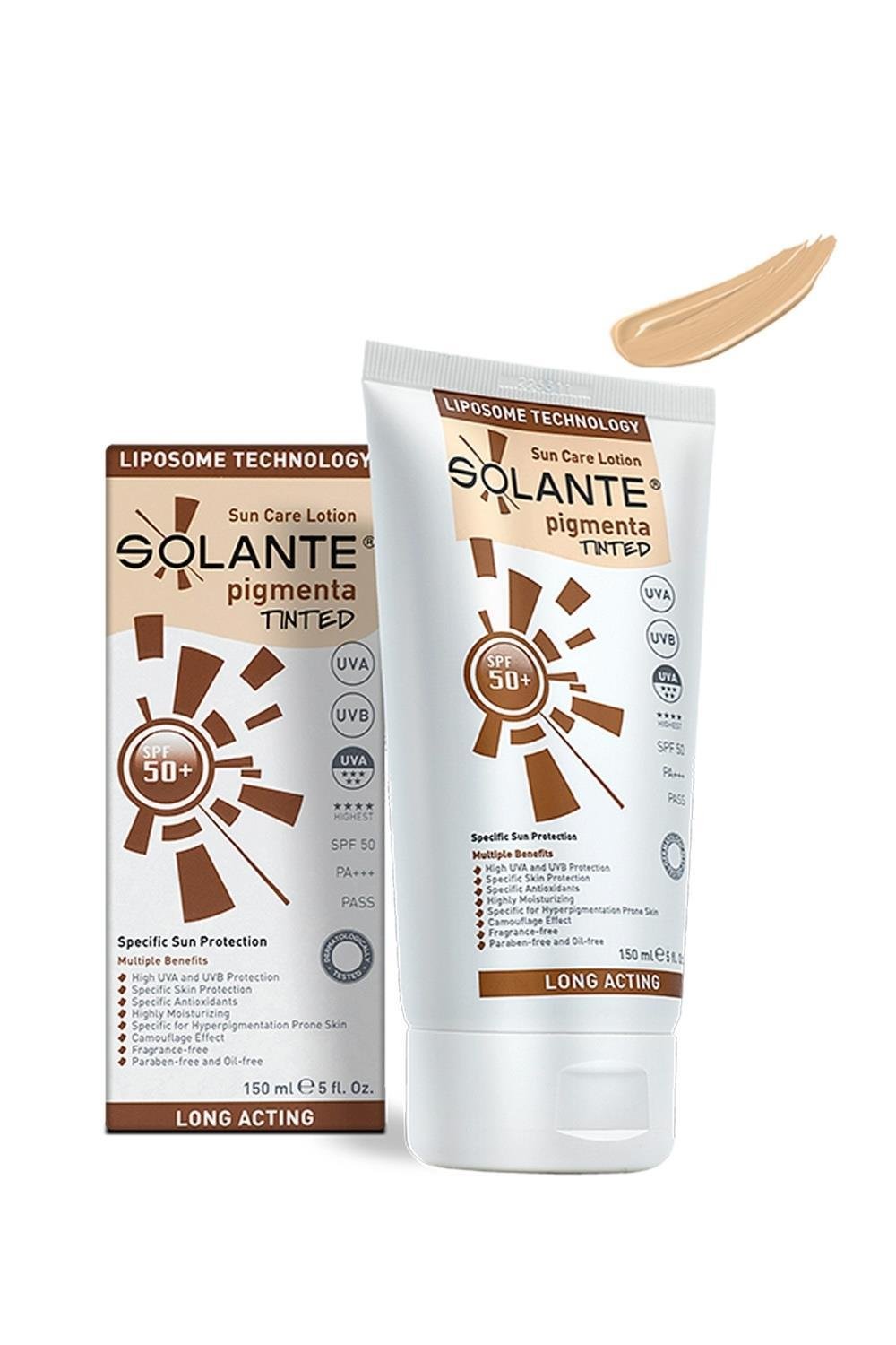 SolanteSolante Pigmenta Tinted Renkli Güneş Losyonu SPF 50+ 150 ml 2'liSolante Pigmenta Sun Care Lotion Tinted SPF50+ 150 ml Fiyatı ve Özellikleri | Mutlufiyatlar