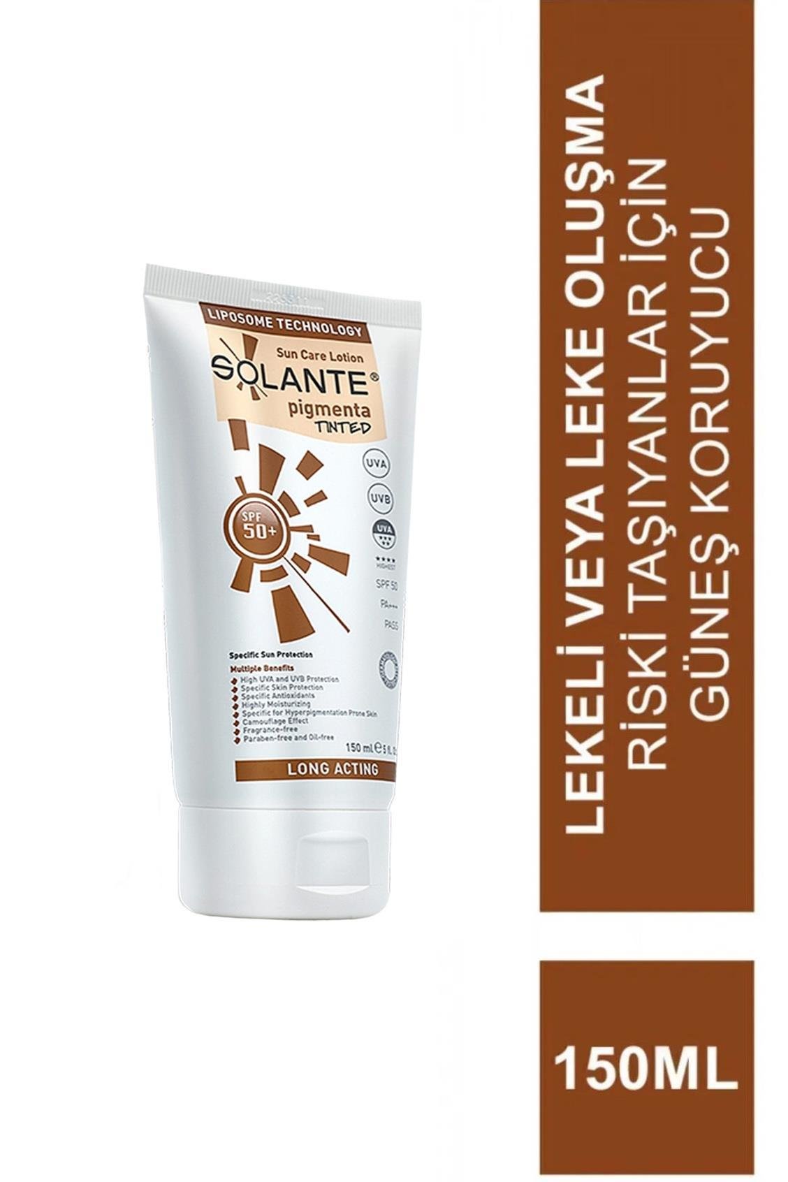 SolanteSolante Pigmenta Tinted Renkli Güneş Losyonu SPF 50+ 150 ml 2'liSolante Pigmenta Sun Care Lotion Tinted SPF50+ 150 ml Fiyatı ve Özellikleri | Mutlufiyatlar