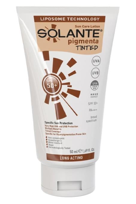 SolanteSolante Pigmenta Tinted Renkli Güneş Losyonu SPF 50+ 50 mlSolante Pigmenta Renkli Güneş Koruyucu SPF50+ | Leke Karşıtı Etki