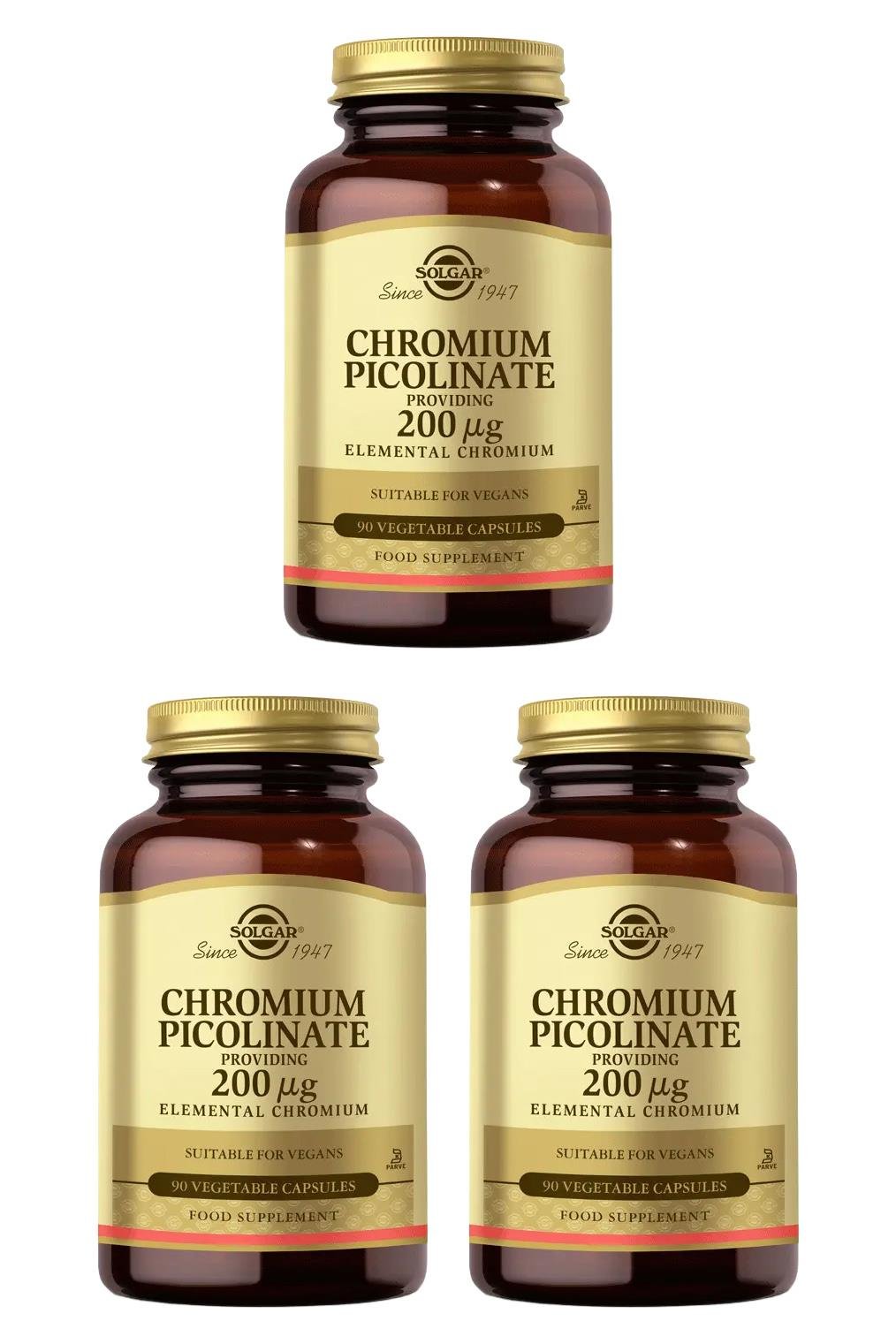 SolgarSolgar Chromium Picolinate 200 mg 90 Kapsül 3'lüSolgar Chromium Picolinate 90 Kapsül Fiyatı ve Özellikleri | Mutlufiyatlar
