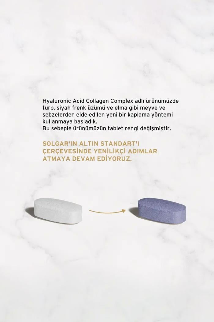 SolgarSolgar Hyaluronic Acid Collagen Complex 30 TabletSolgar Hyaluronic Acid Collagen Complex 30 Tablet Fiyatı ve Özellikleri | Mutlufiyatlar