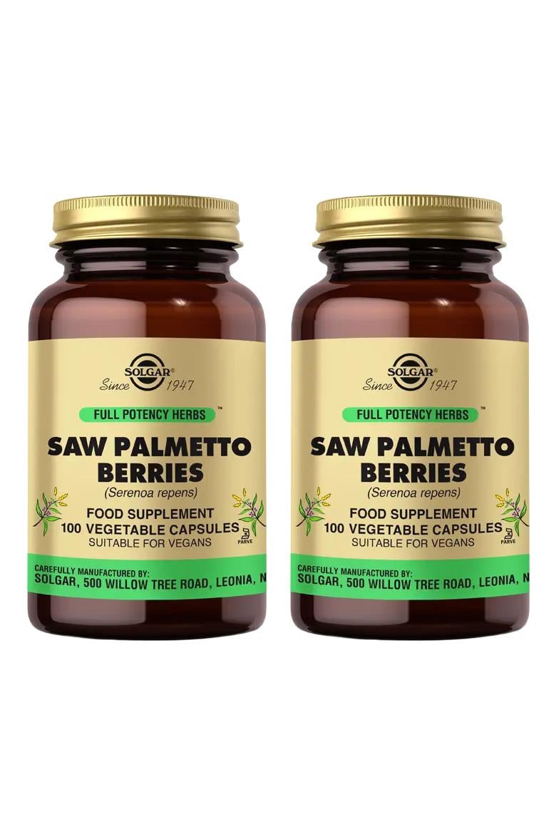 SolgarSolgar Saw Palmetto Berries 100 Kapsül 2'liSolgar Saw Palmetto Berries 100 Kapsül – Doğal Prostat ve Saç Desteği
