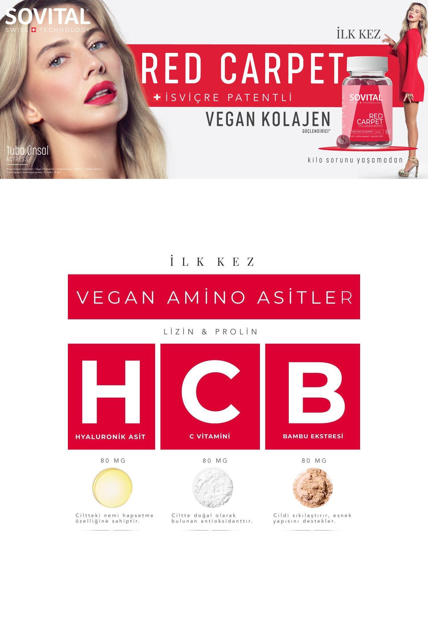 SovitalSovital Red Carpet Collagen Boost 60 AdetSovital Red Carpet Yaşlanma Karşıtı Kolajen 60 Tablet Fiyatı ve Özellikleri | Mutlufiyatlar