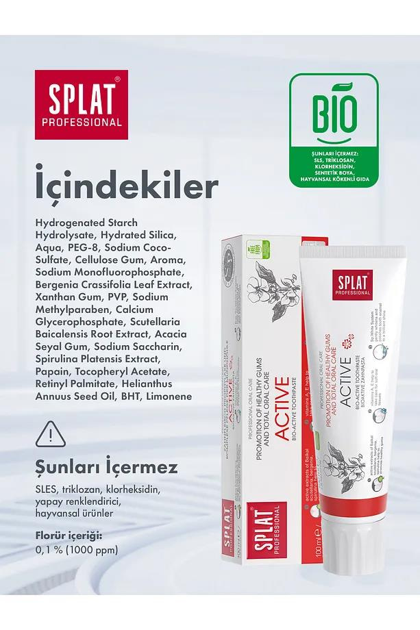 SplatSplat Professional Active Diş Macunu 100 mlSplat Aktive Diş Macunu 100 ml Fiyatı ve Özellikleri | Mutlufiyatlar