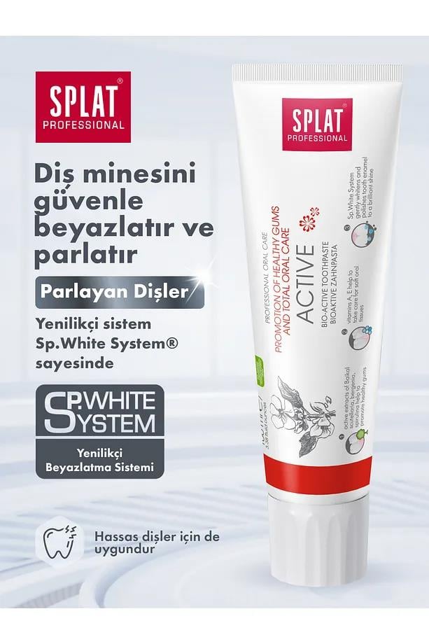 SplatSplat Professional Active Diş Macunu 100 mlSplat Aktive Diş Macunu 100 ml Fiyatı ve Özellikleri | Mutlufiyatlar