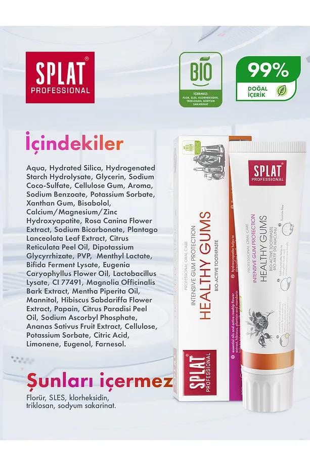SplatSplat Professional Healthy Gum Diş Macunu 100 mlSplat Healthy Gum Protection 100 ml Fiyatı ve Özellikleri | Mutlufiyatlar