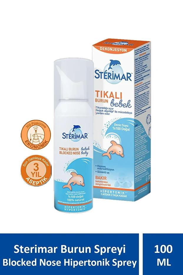 SterimarSterimar Baby Blocked Nose Tıkalı Burun Bebek Spreyi 100 mlSterimar Baby Blocked Nose Hipertonik Sprey 100 ml Fiyatı ve Özellikleri | Mutlufiyatlar