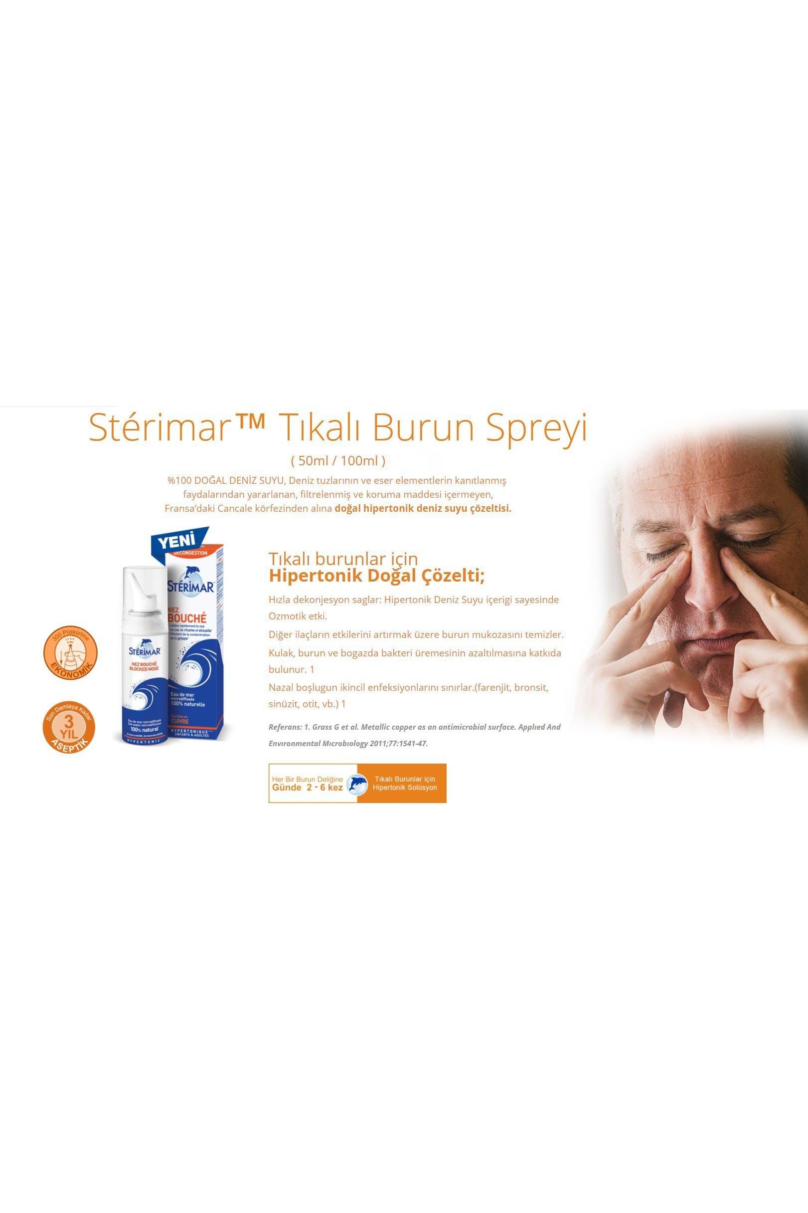 SterimarSterimar Blocked Nose Tıkalı Burun Spreyi 50 mlSterimar Blocked Nose Hipertonik 50 ml Fiyatı ve Özellikleri | Mutlufiyatlar